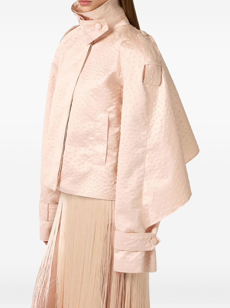 ostrich-print taffeta jacket 4
