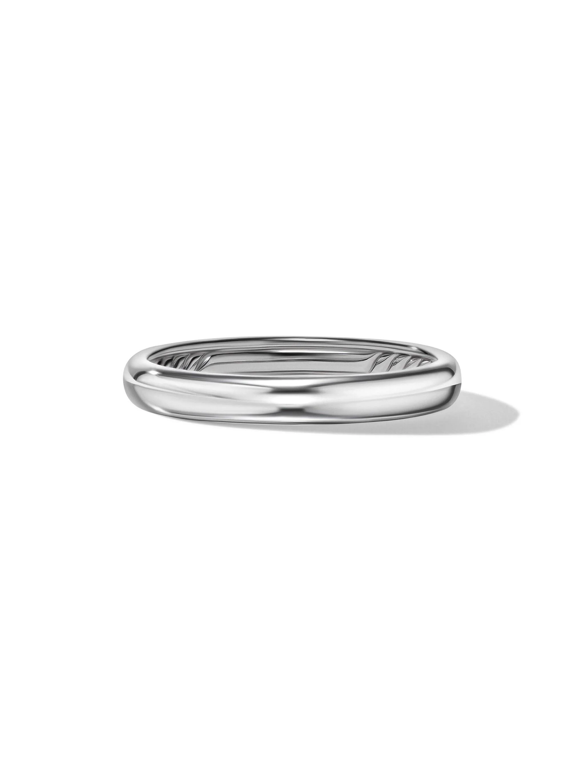 Men's Classic Band Ring in 18K White Gold, 3.5MM - Gold - 1