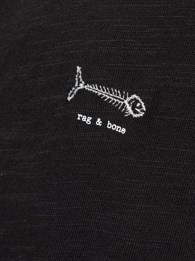 fish-embroidered cotton T-shirt 5