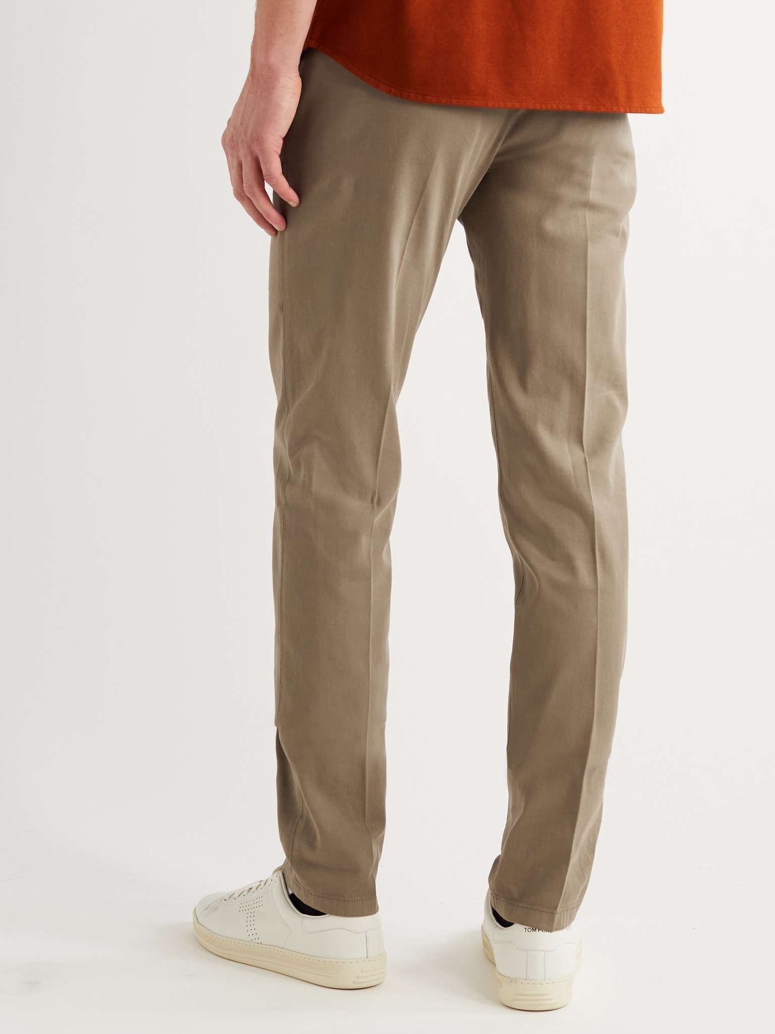 Slim-Fit Stretch-Cotton Trousers - 4