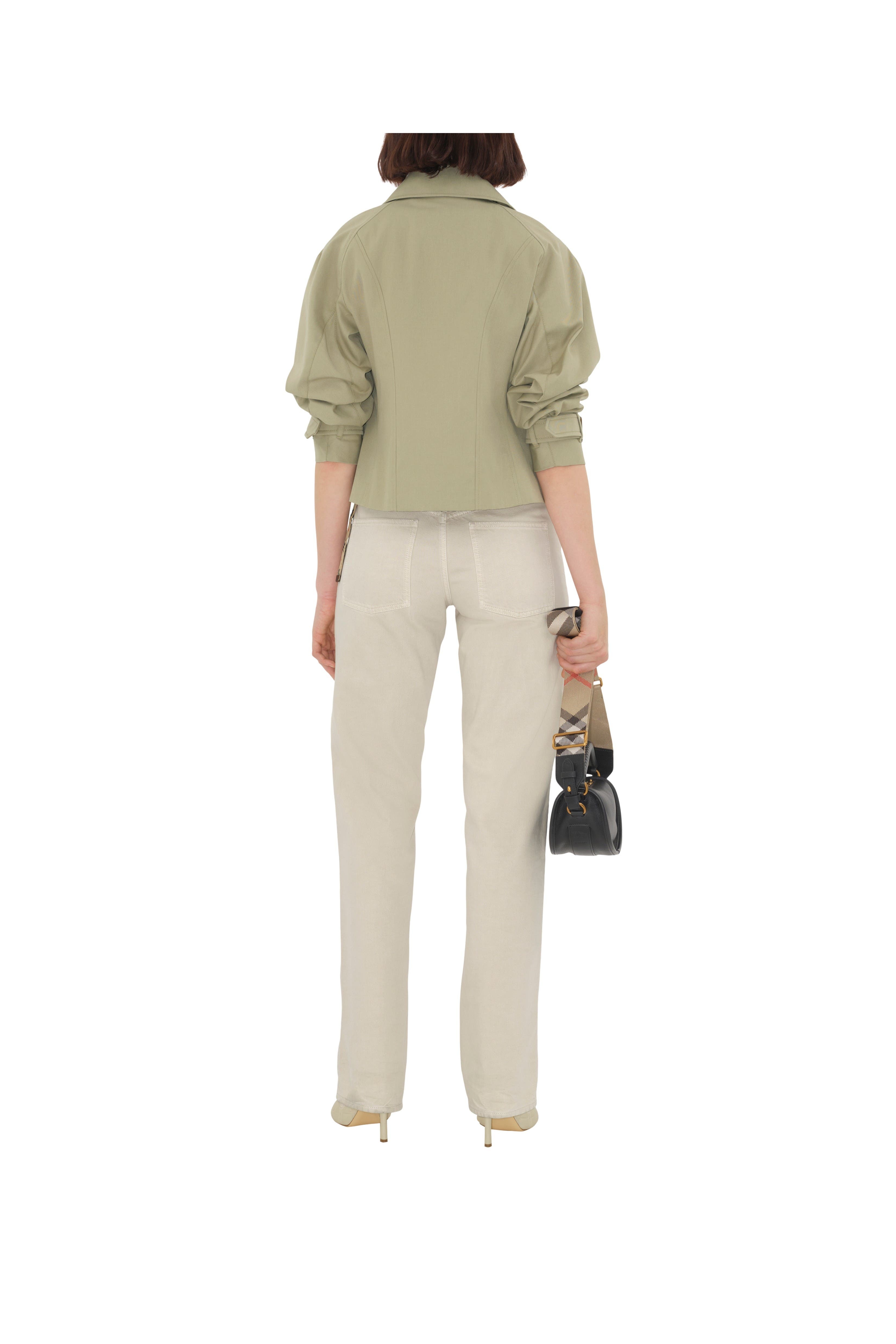 burberry Cotton Blend Trench Jacket in Skylark at Nordstrom - 4