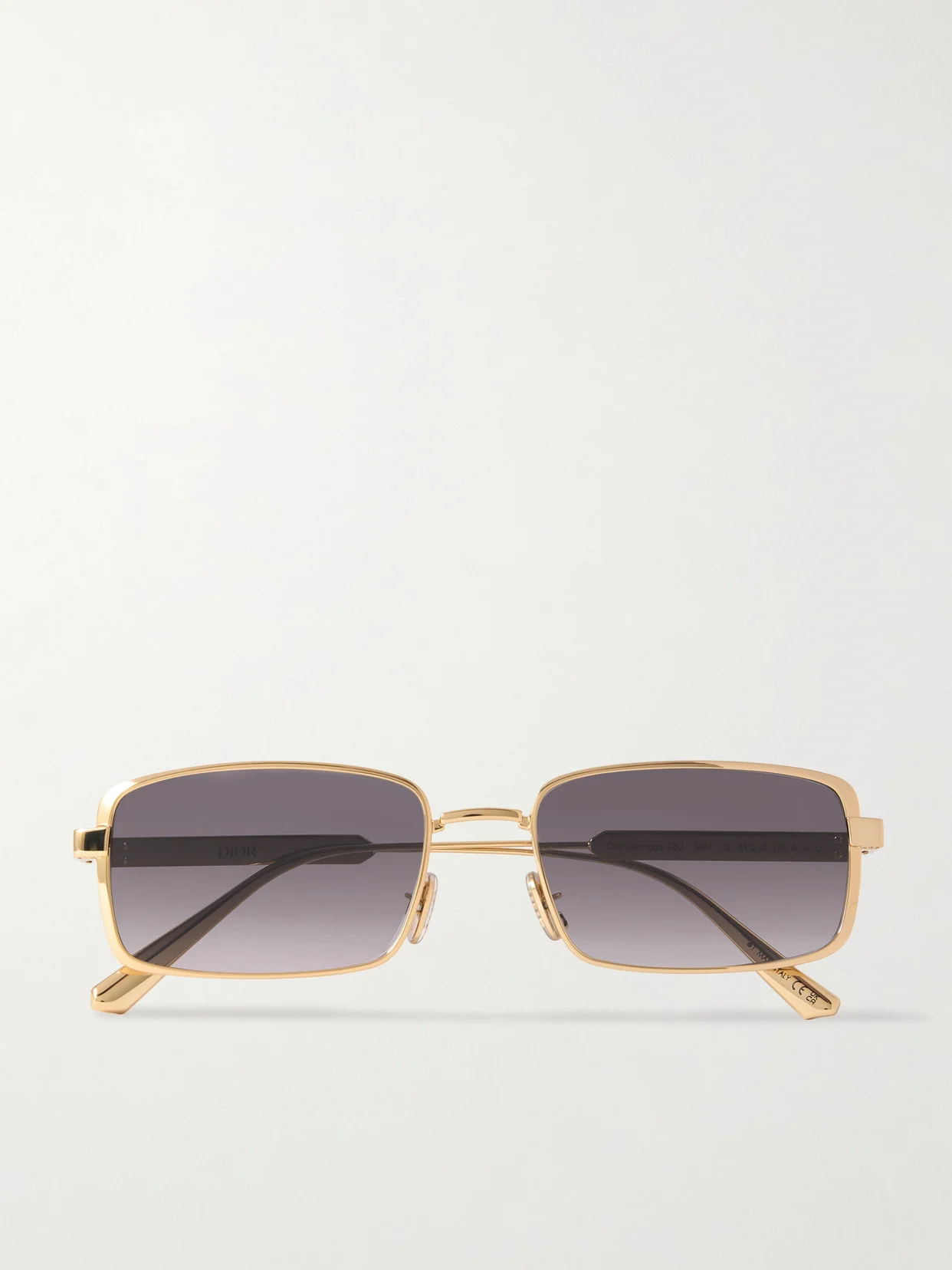 Diorcannage S2u Rectangular-frame Gold-tone Sunglasses - 1