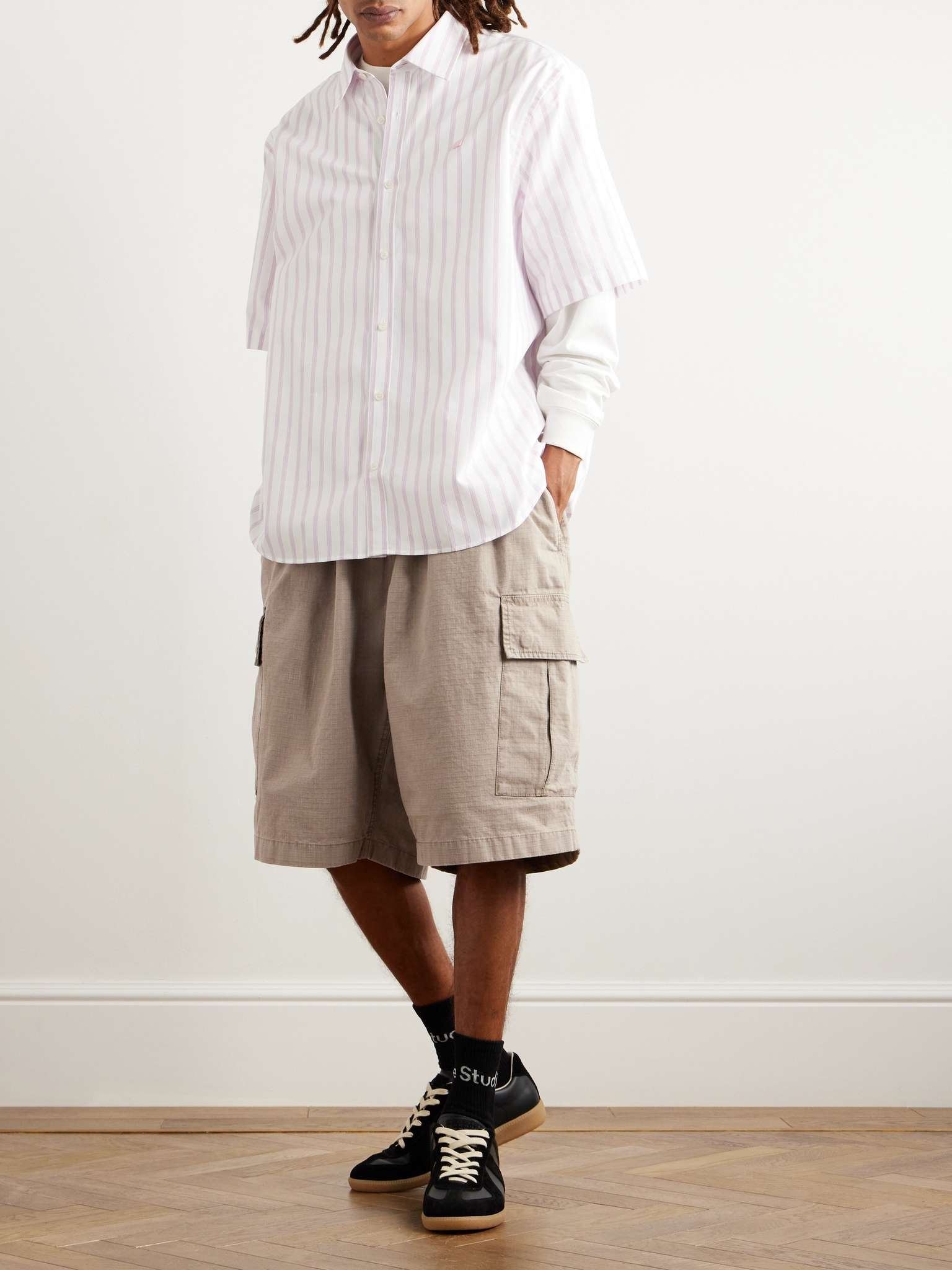 Acne Studios Rudento Wide-Leg Organic Cotton-Ripstop Cargo Shorts 