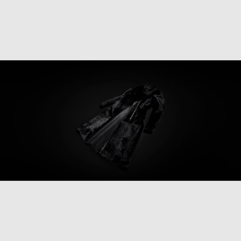 Long hair cow hide coat 1