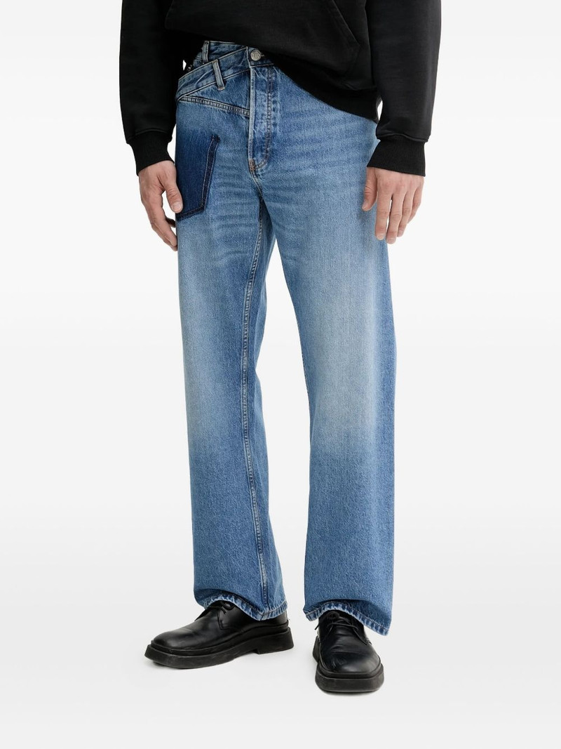 twisted-seams logo-print jeans 1