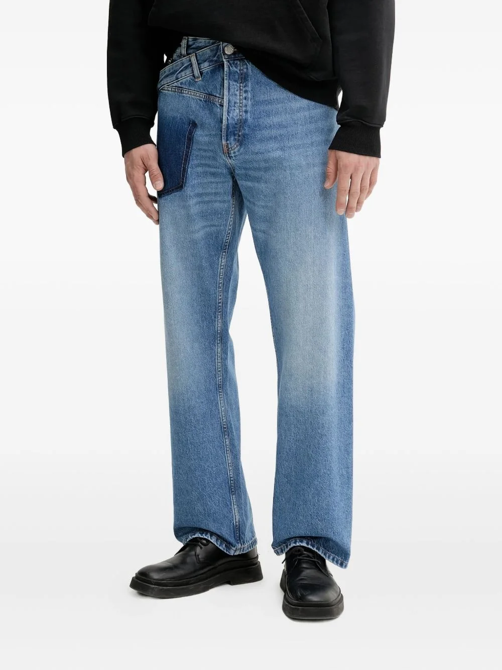 twisted-seams logo-print jeans - 1