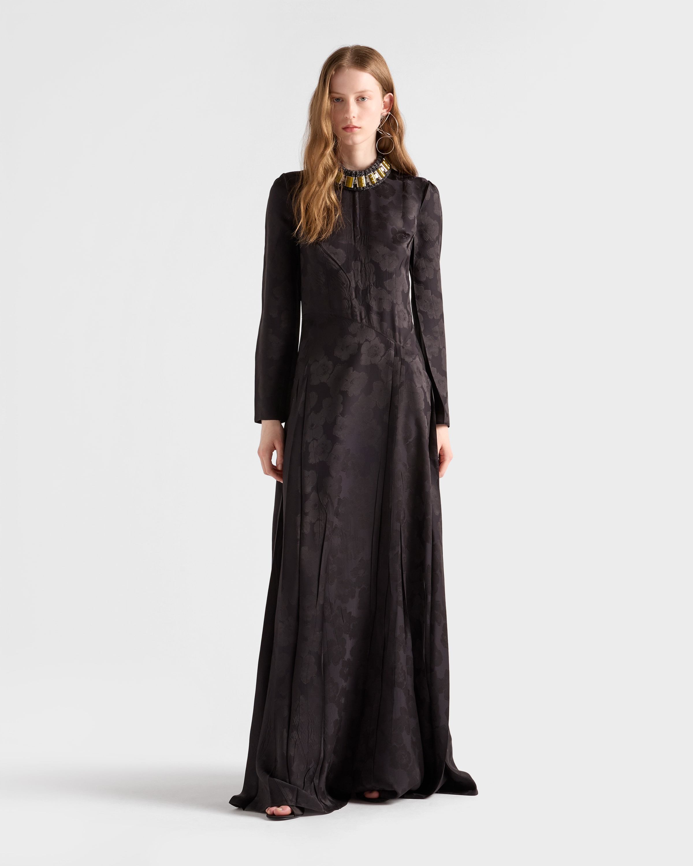 Long primula jacquard dress - 2