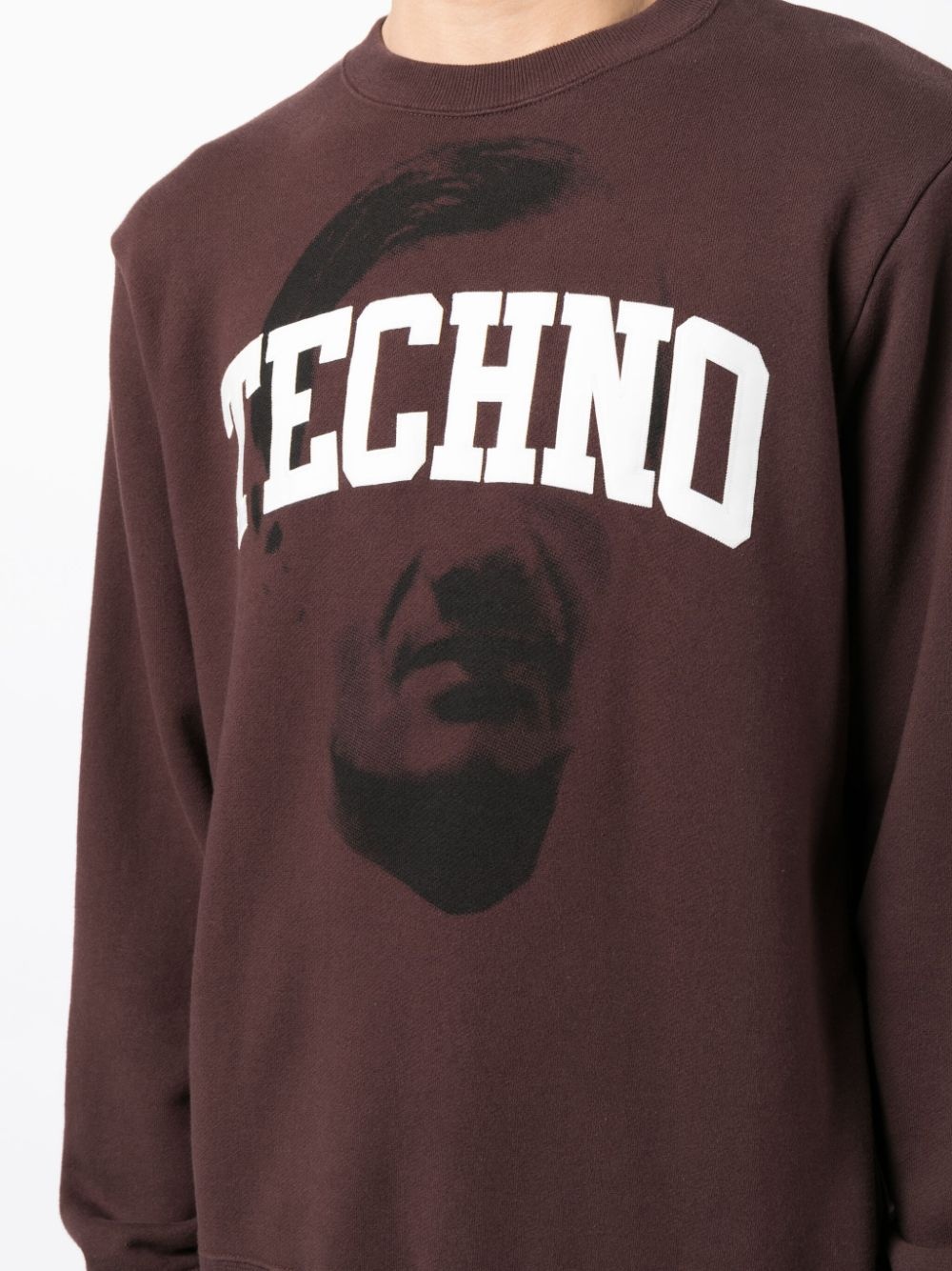 slogan-print cotton sweatshirt - 5