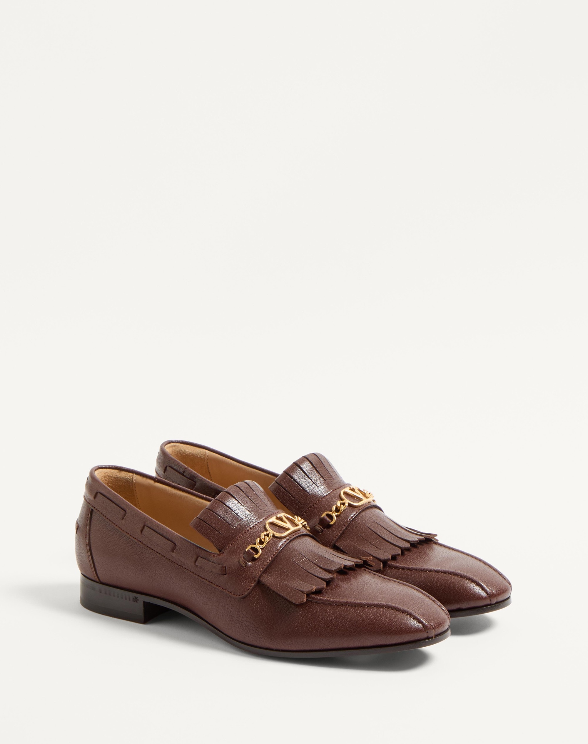 VLOGO SIGNATURE KIDSKIN LOAFER WITH FRINGES - 3