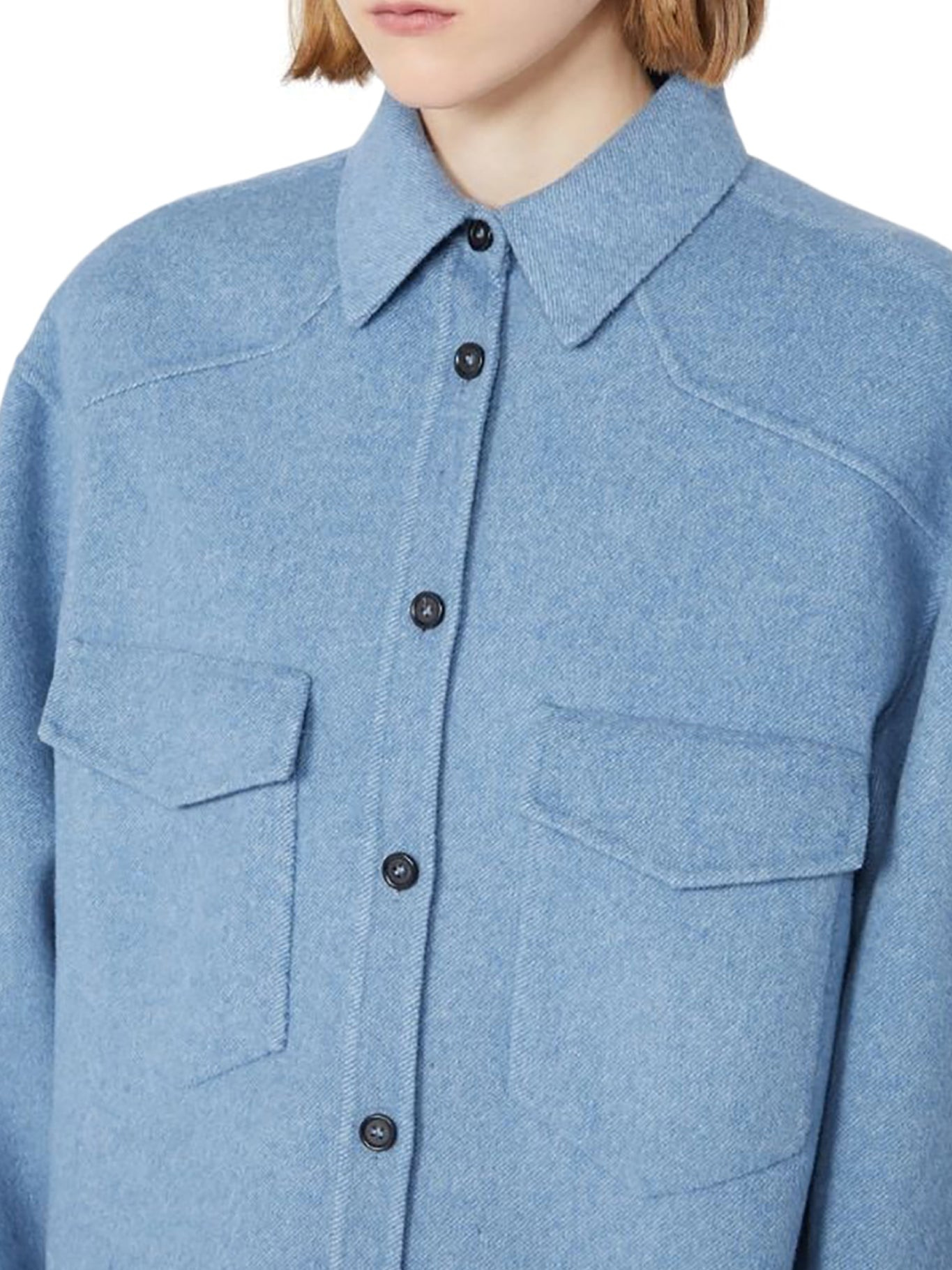 OVERSIZED PALPITI SHIRT IN PURE WOOL - 5