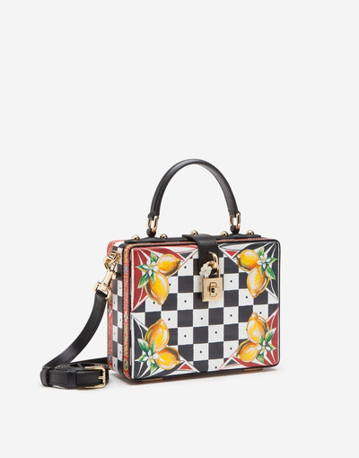 Dolce & Gabbana Dauphine calfskin Dolce Box bag with Carretto and lemon print outlook