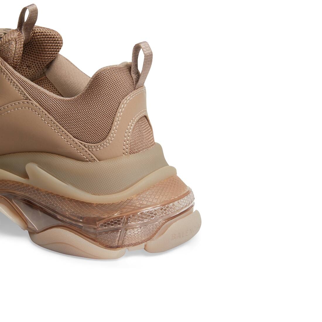 Men's Triple S Clear Sole Sneaker in Brown - 8