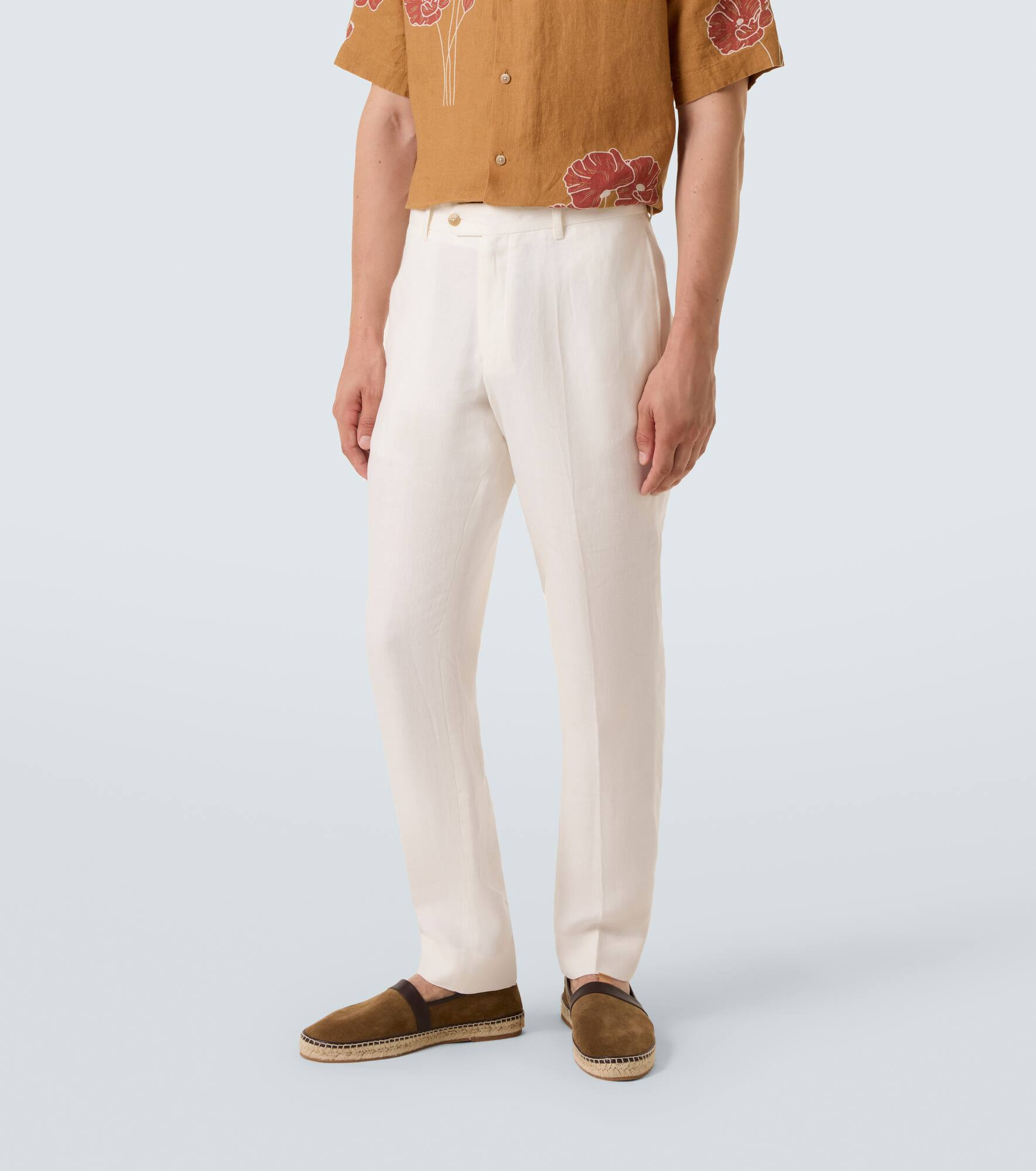 Affonso linen straight pants - 3
