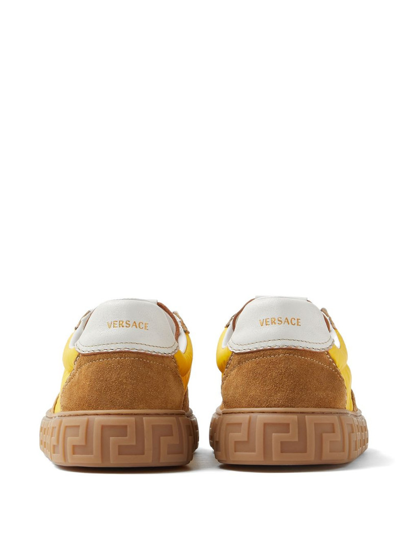 VERSACE Greca suede & nylon sneakers outlook