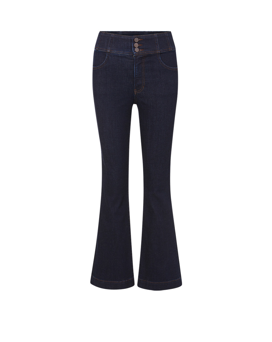 CARSON CORSET WAIST KICK-FLARE JEAN - 1