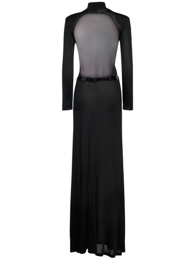 TOM FORD Compact slinky cashmere blend long dress outlook
