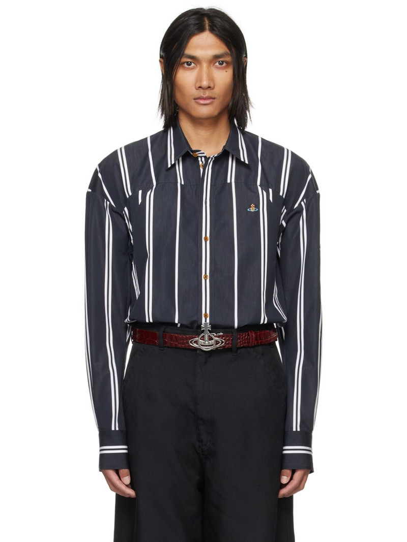 Black Striped Shirt - 1
