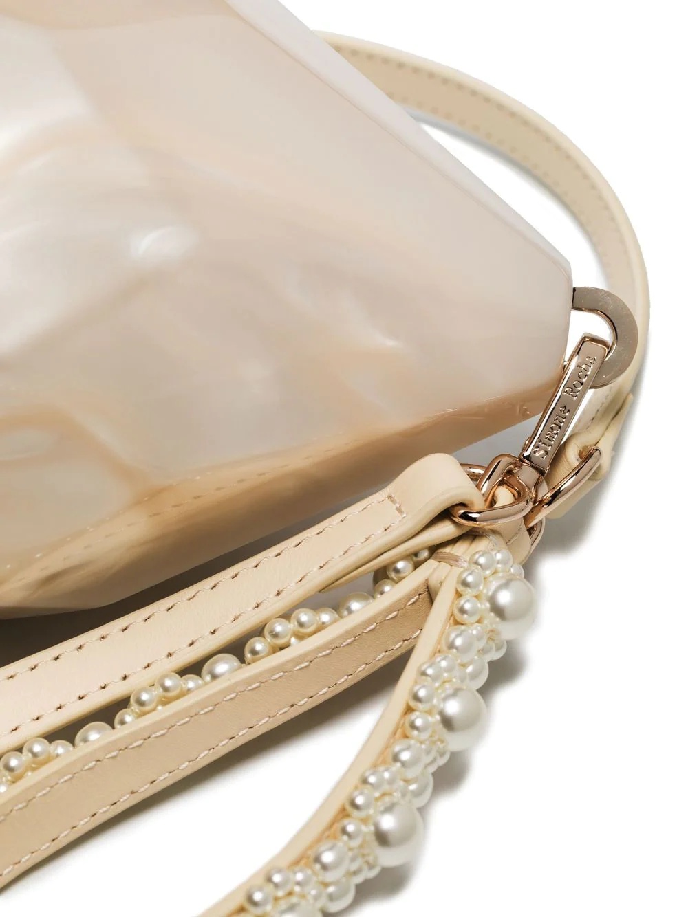 pearl-detail clutch bag - 6