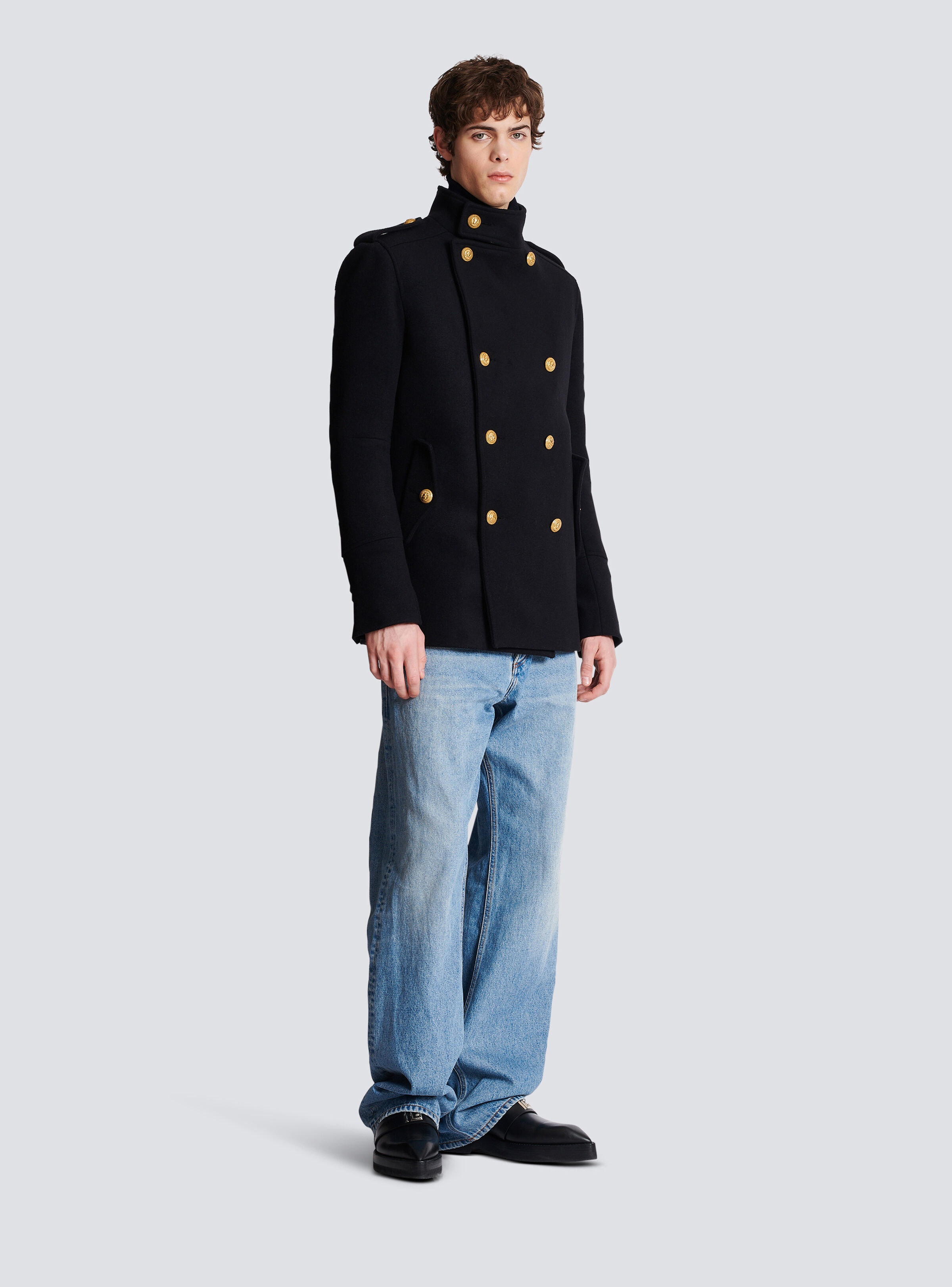 Short military-style coat - 3