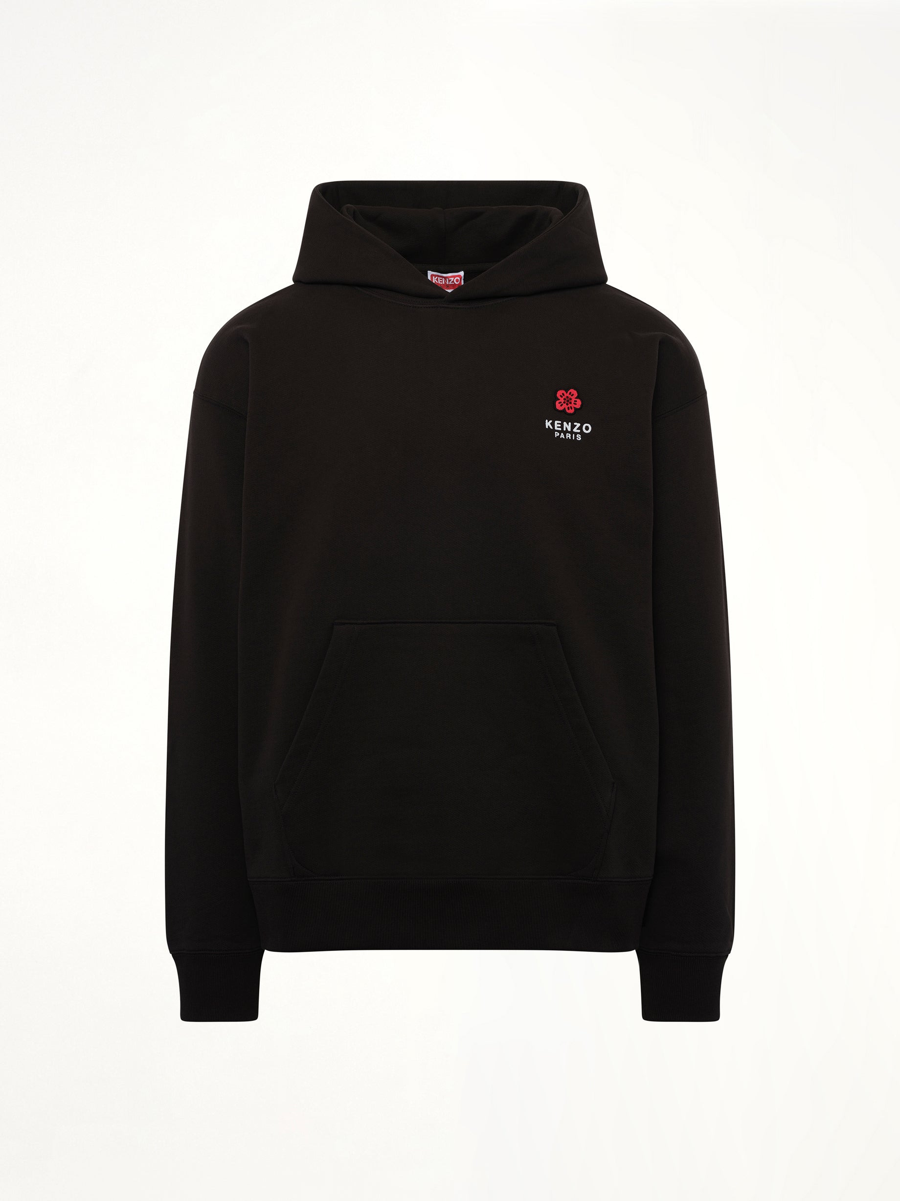 Gots Boke Flower Embroidered Oversize Hoodie in Black - 2