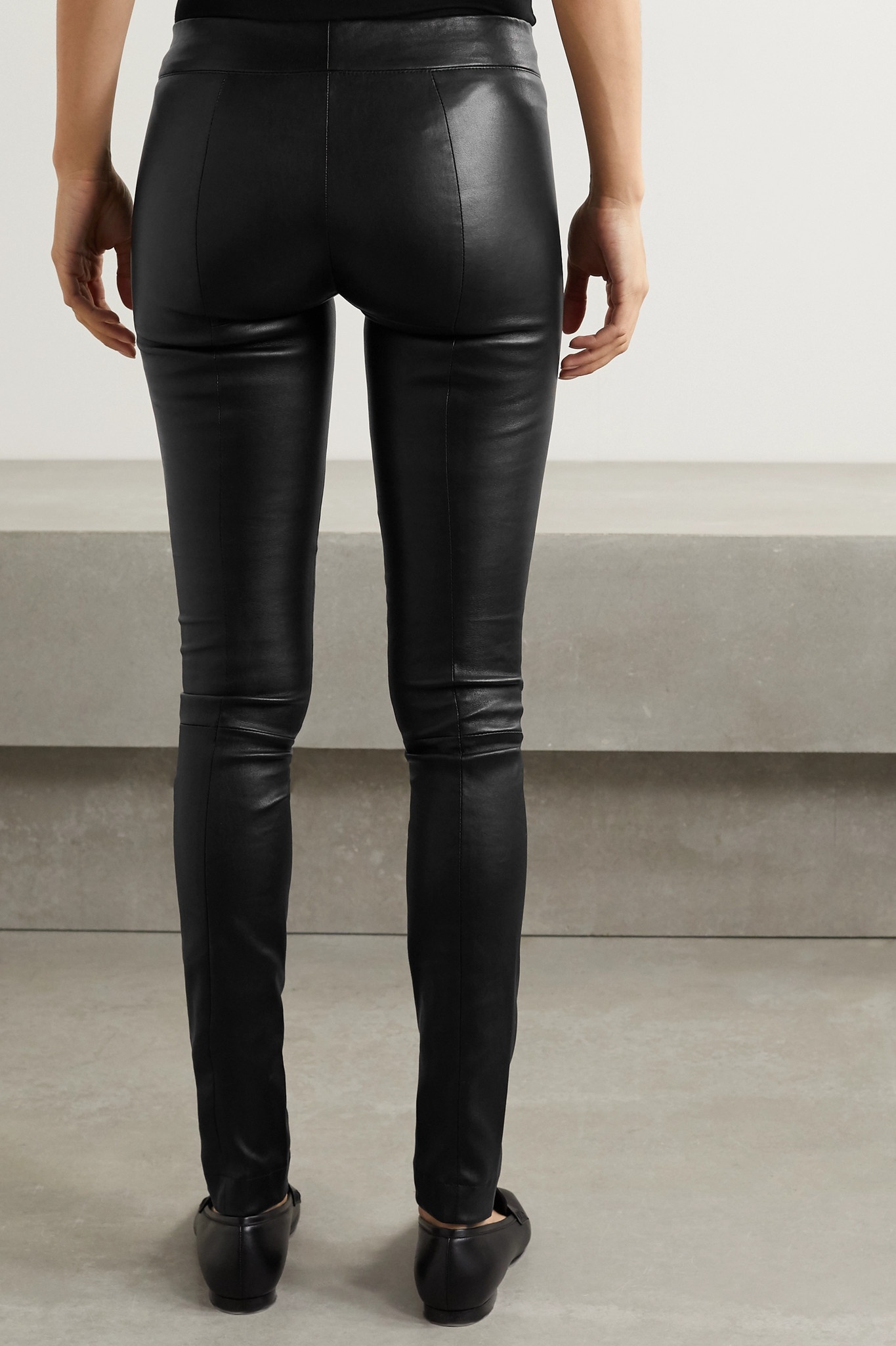 Moto stretch-leather leggings - 3