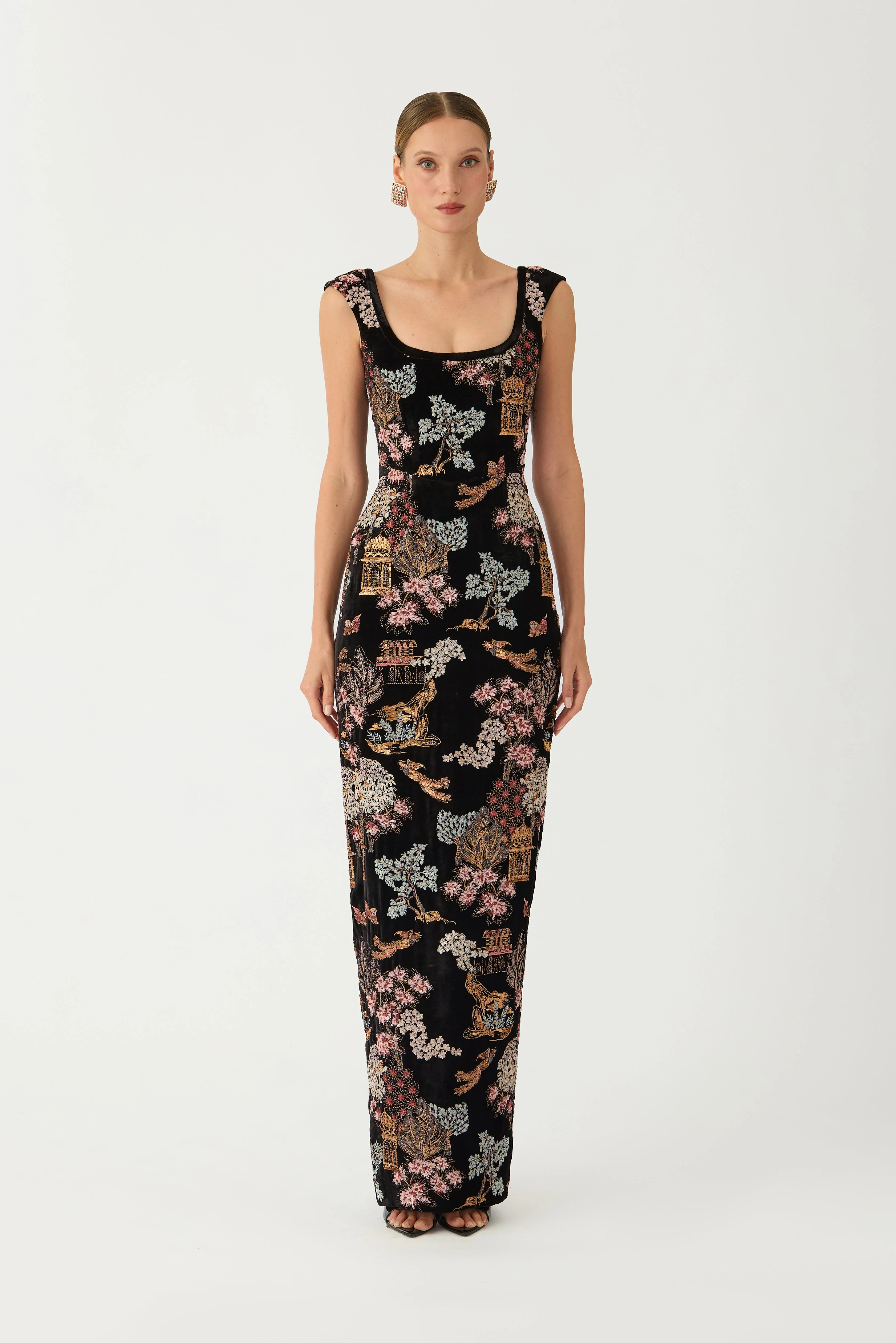 BROOKE EMBROIDERED GOWN - 1