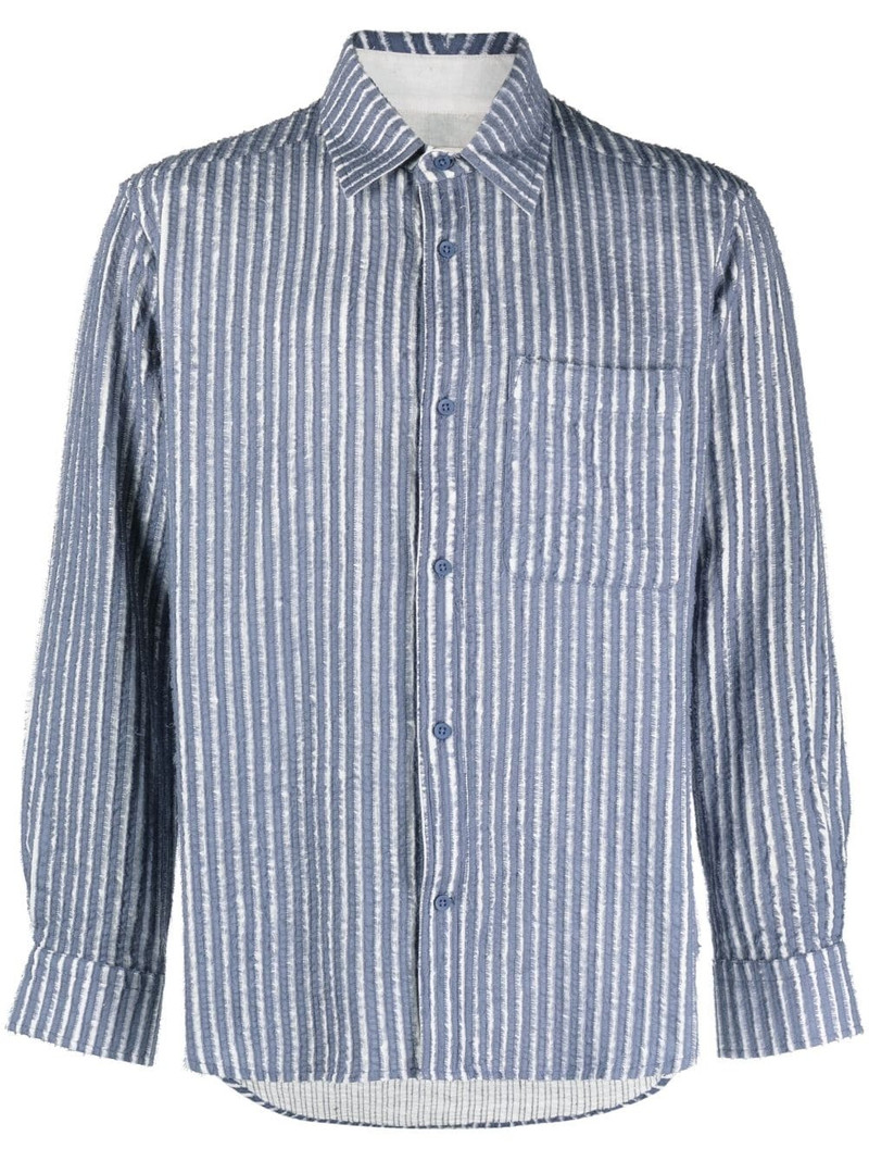 ripped striped cotton shirt 1