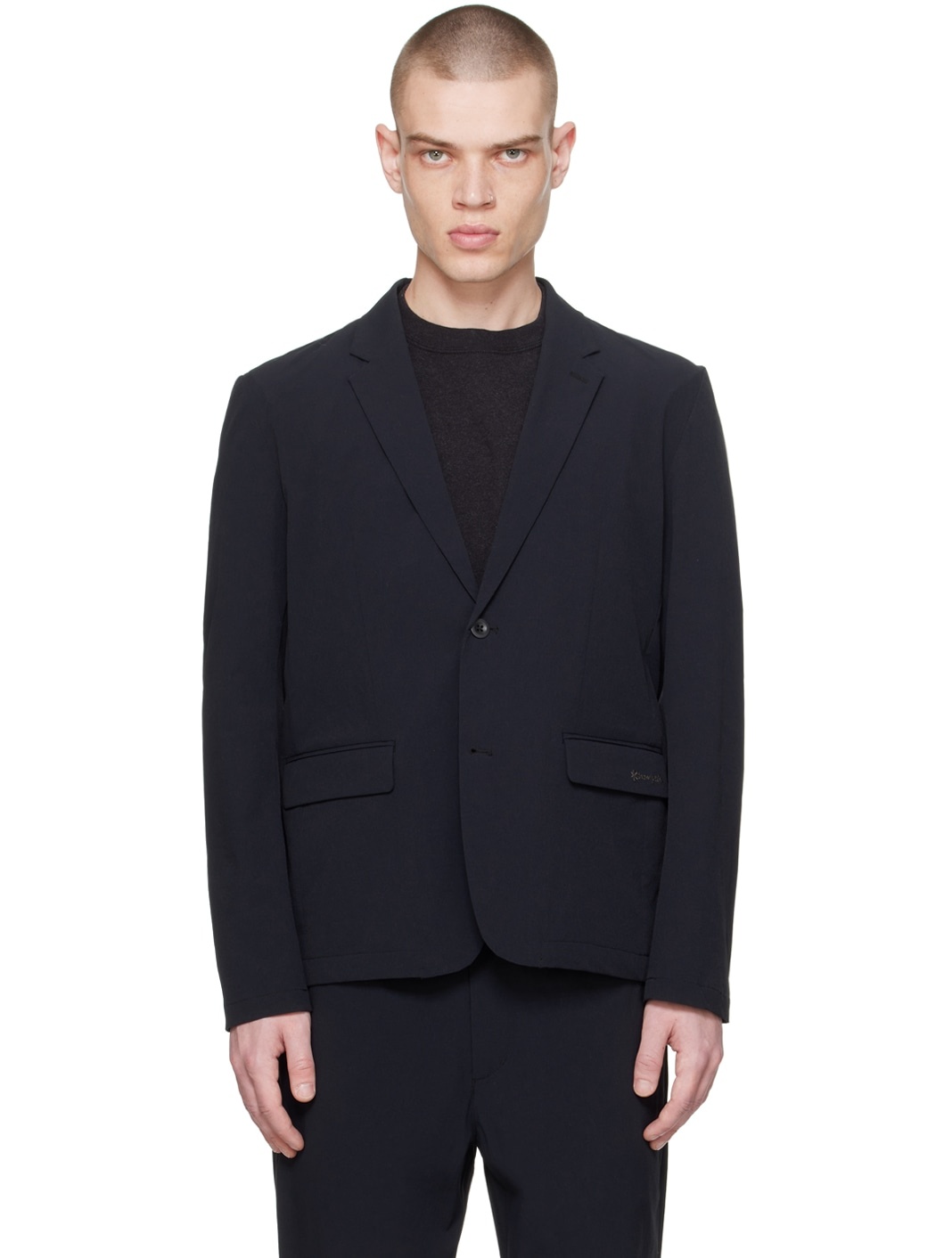 Black Active Comfort Blazer - 1