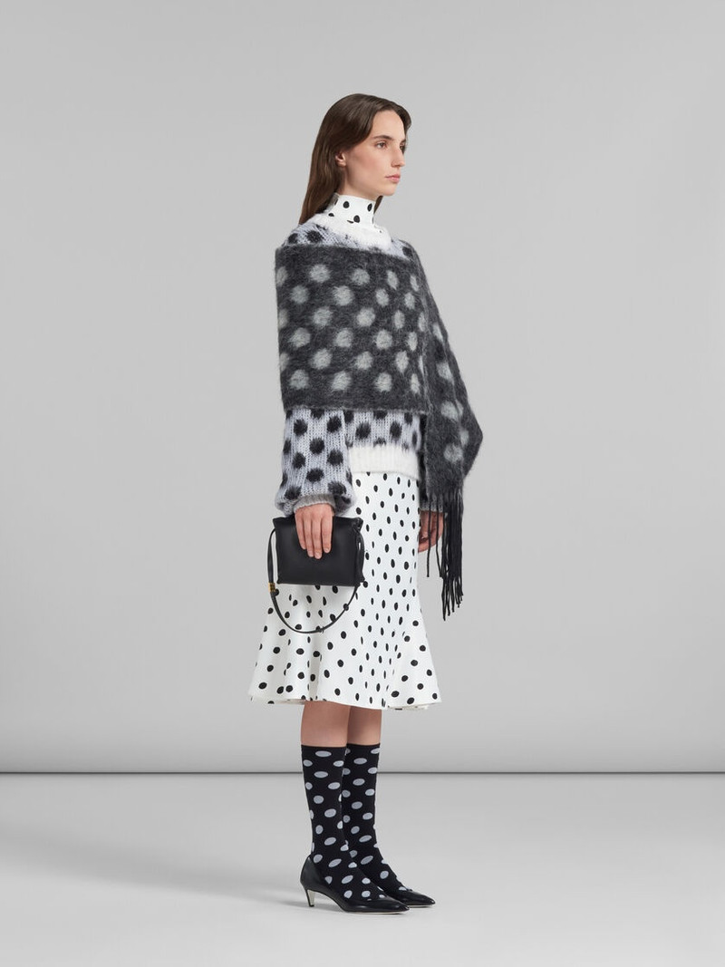WHITE MOHAIR JUMPER WITH POLKA DOTS 5