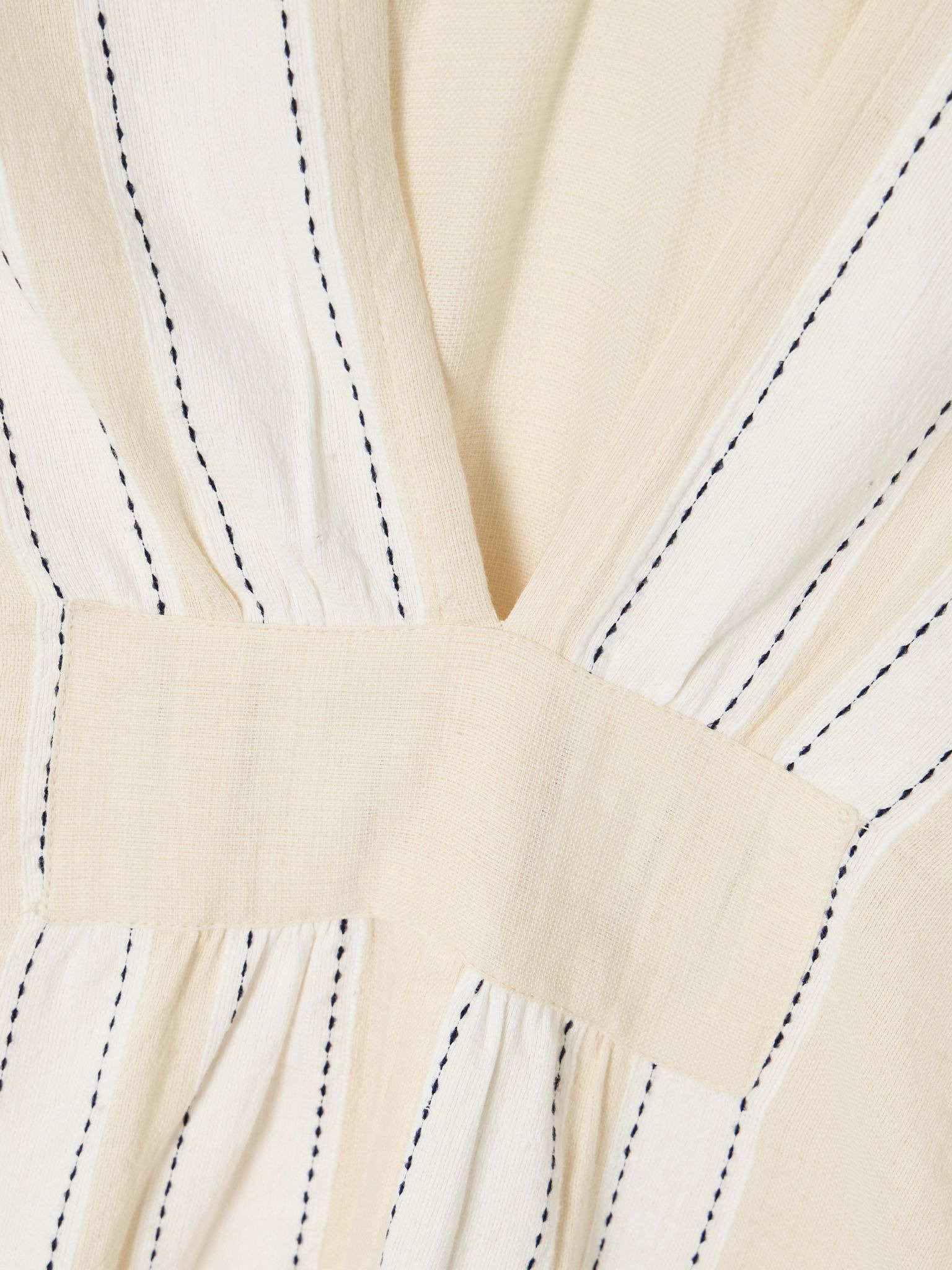 Gasira striped cotton-blend maxi dress Cream - 4