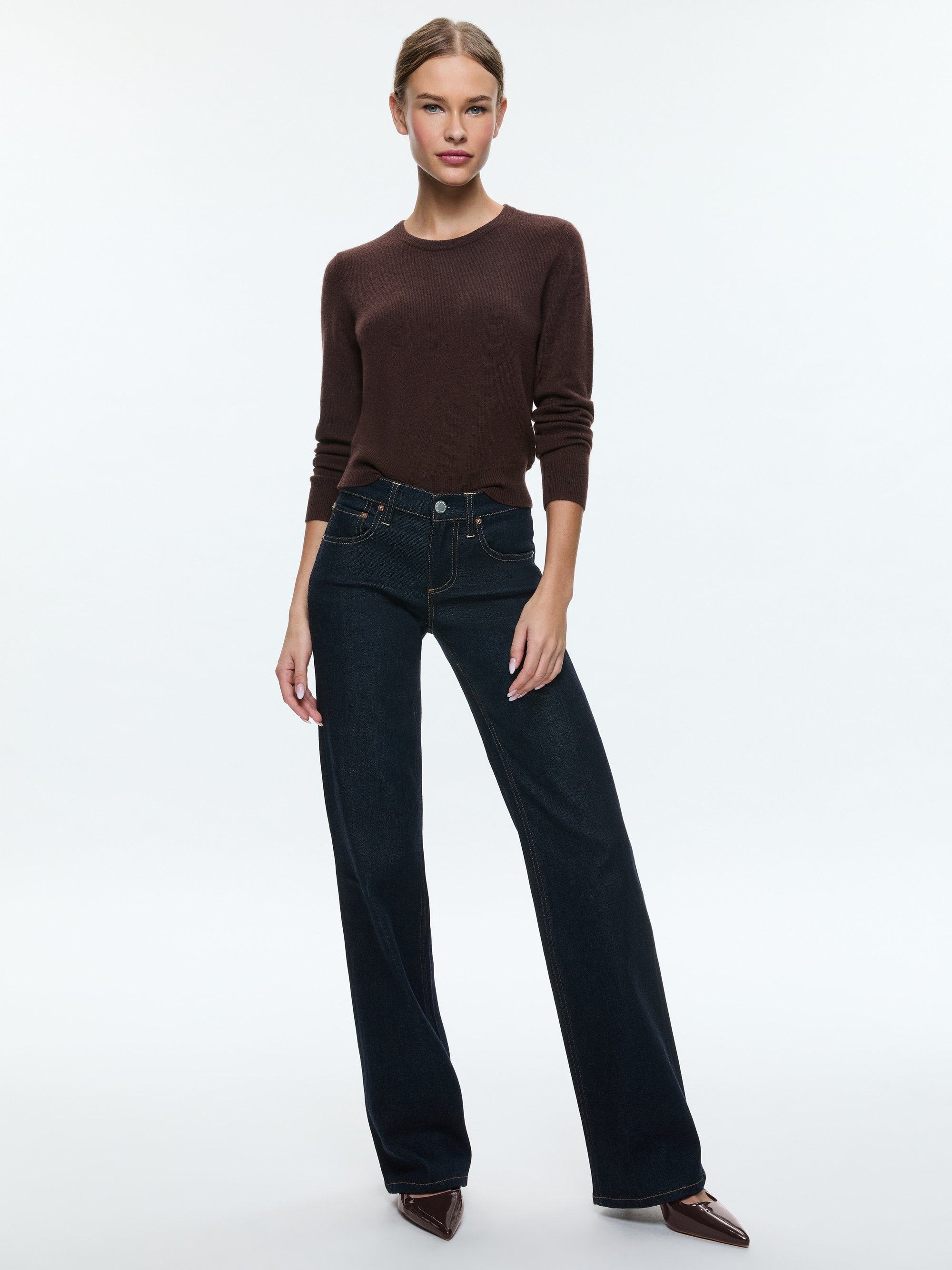 CAROLANN SHRUNKEN CREW NECK PULLOVER - 6
