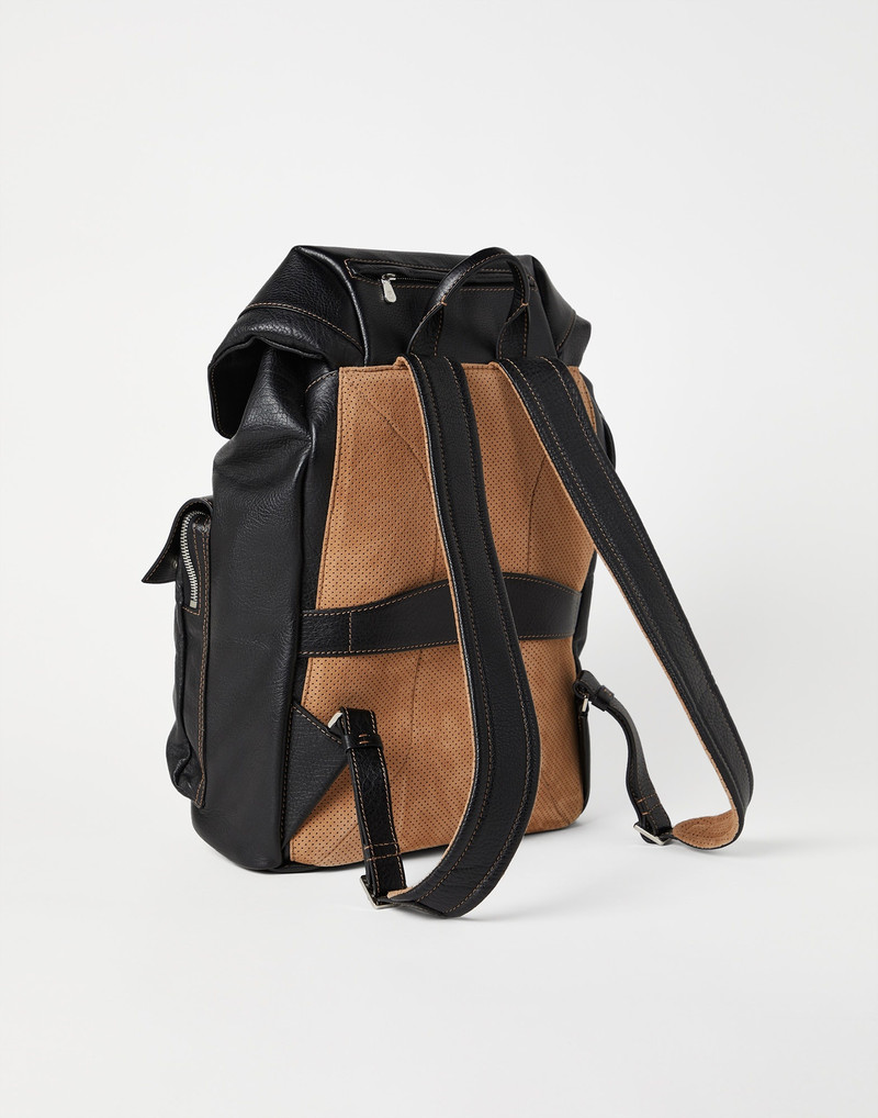 Brunello Cucinelli Grained calfskin leisure backpack outlook