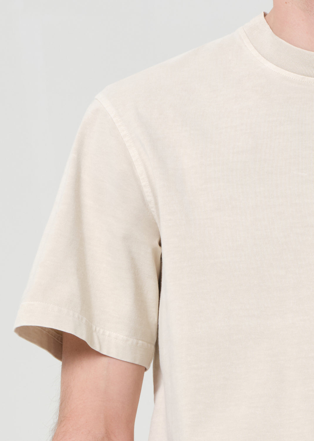 ASHA MOCK NECK TEE IN BROWN RICE - 6