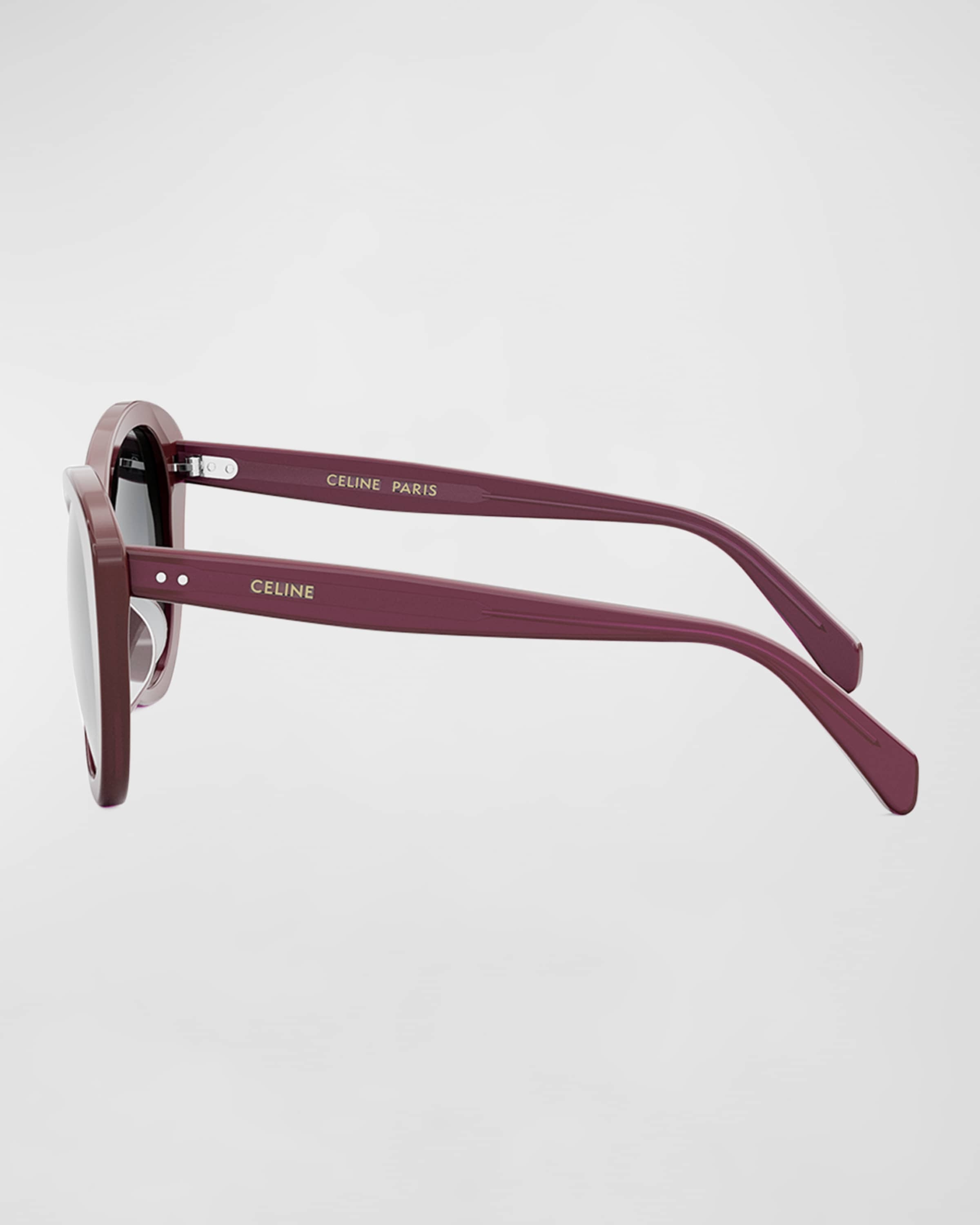 Thin Logo Acetate Butterfly Sunglasses - 3