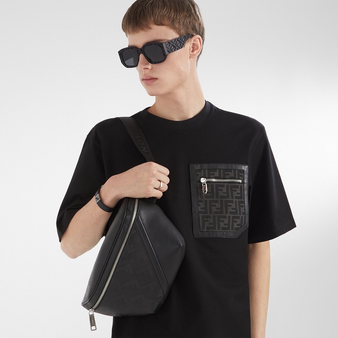 Fendi Shadow Diagonal Belt Bag - 6