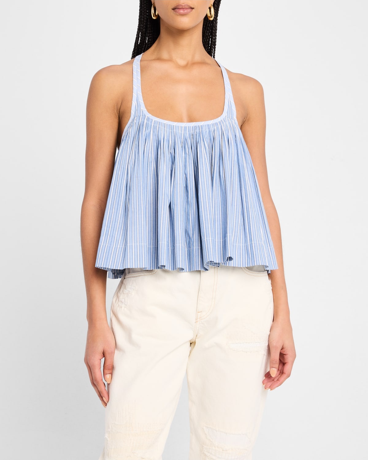 Helmi Stripe Shirting Tank Top - 4