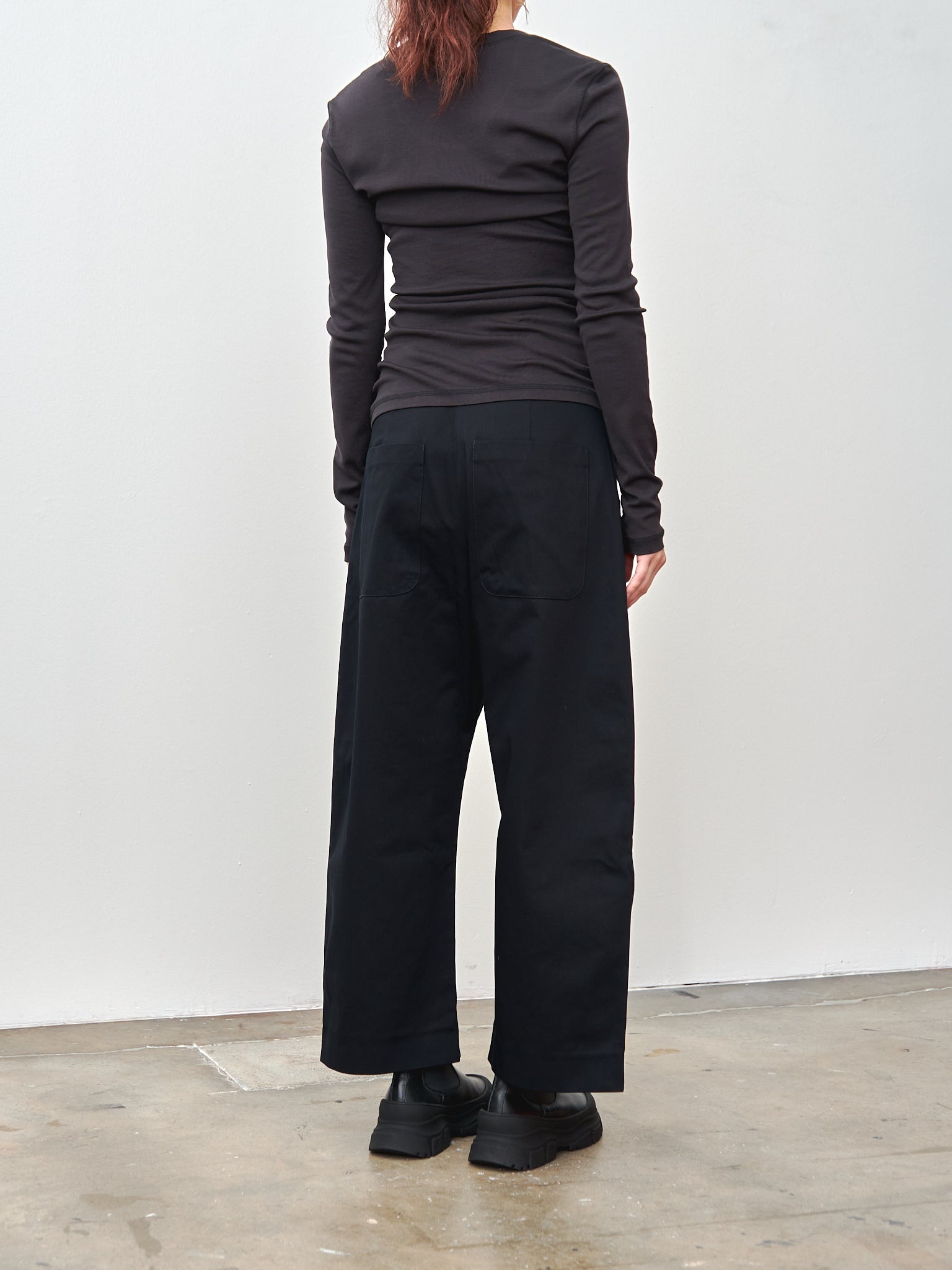 Rib Long Sleeve T-Shirt - Squid Ink - 3