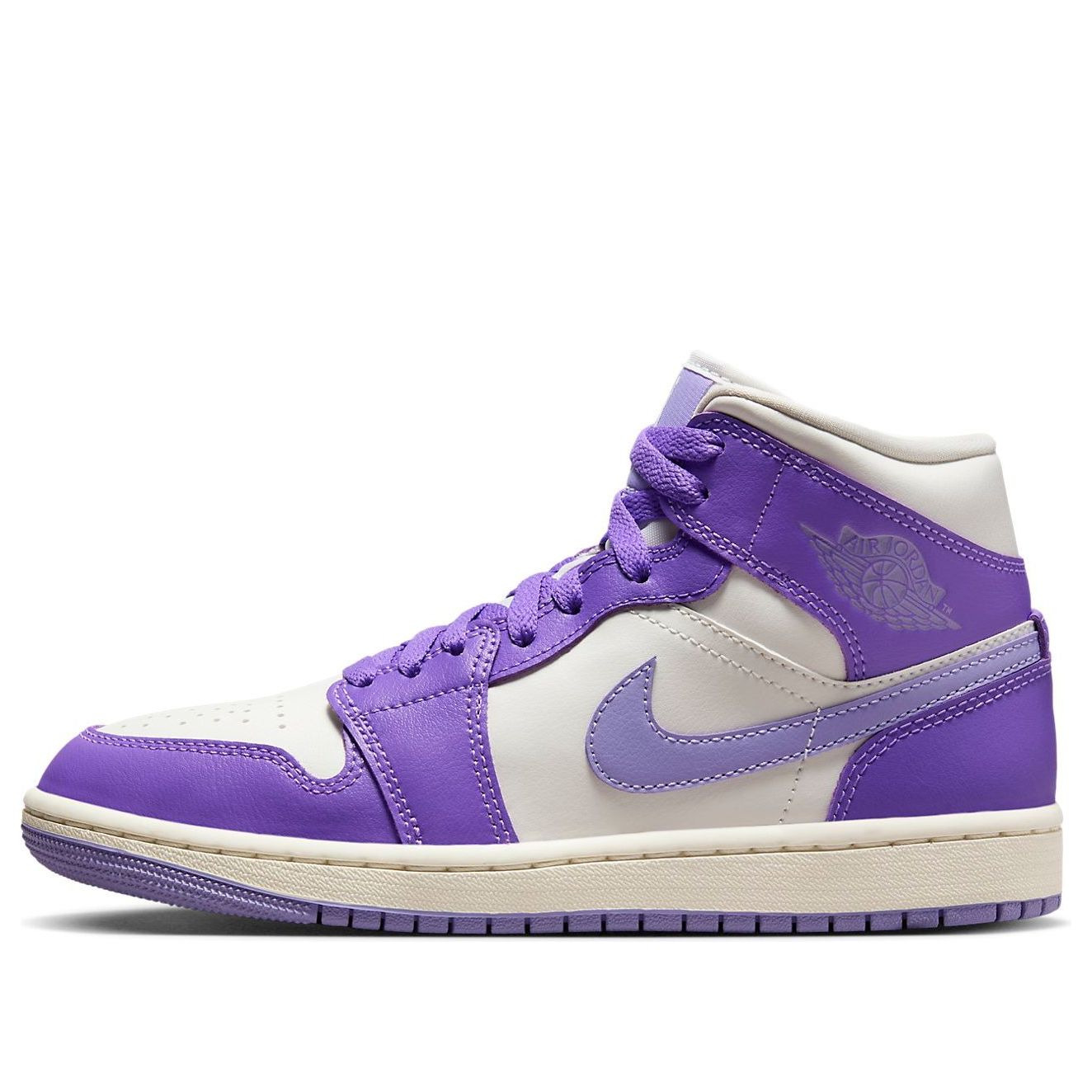(WMNS) Air Jordan 1 Mid 'Purple White' BQ6472-504 - 1