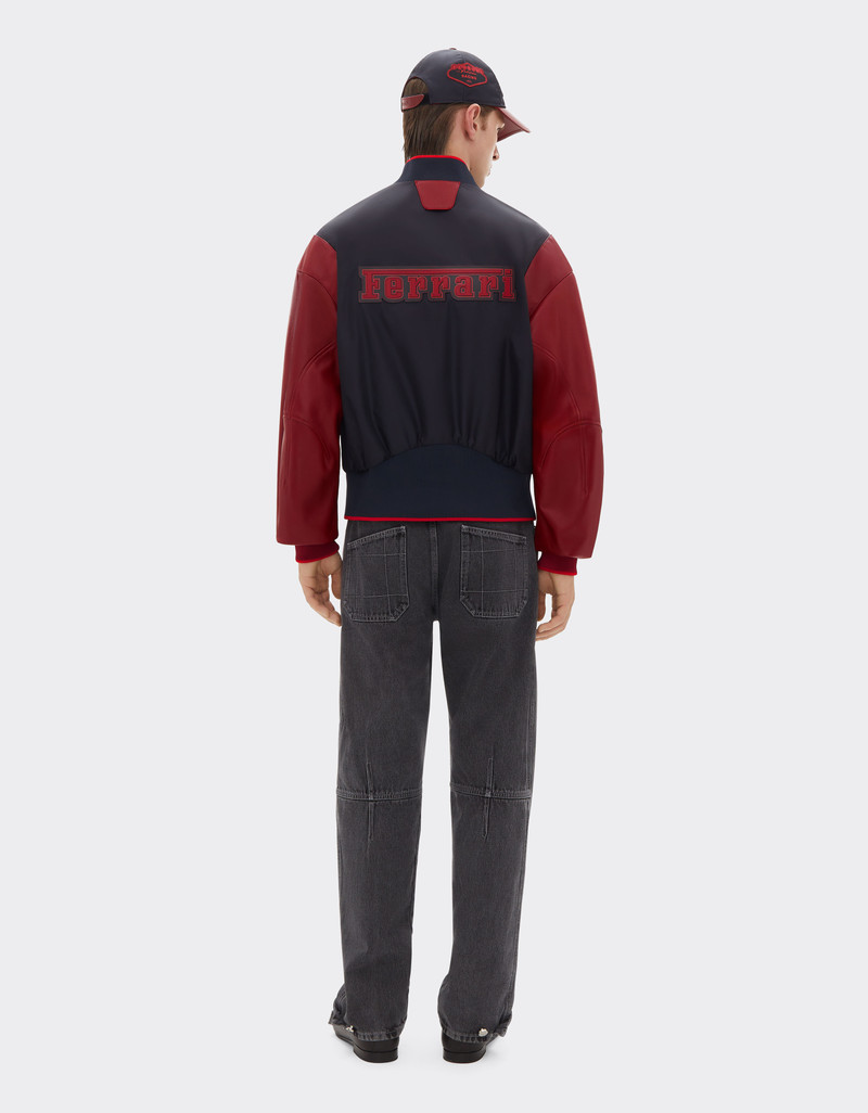 Bomber jacket in Q-Cycle® nylon and leather 4