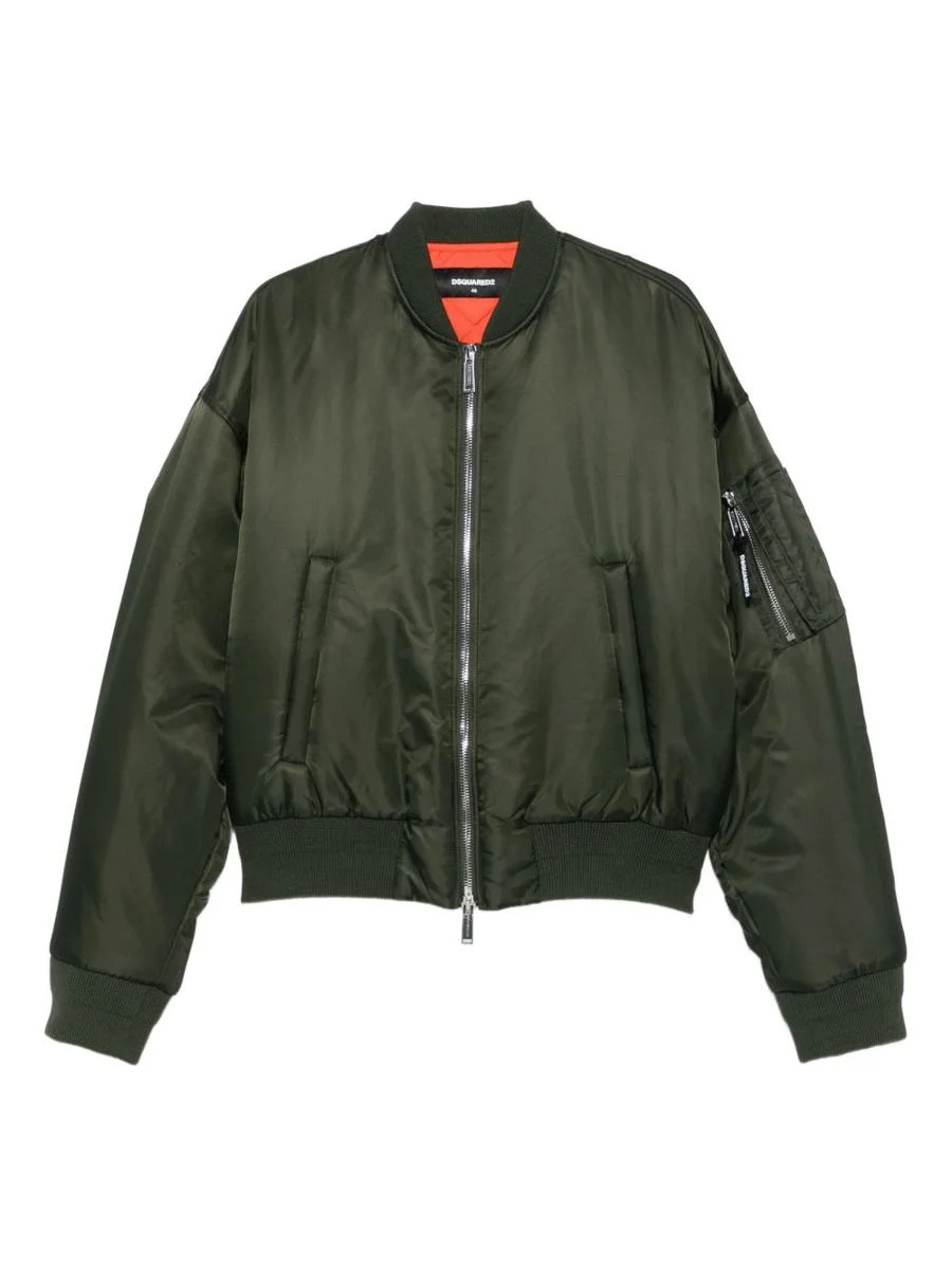 DSQUARED2 Green Zip-Up Bomber Jacket - 1