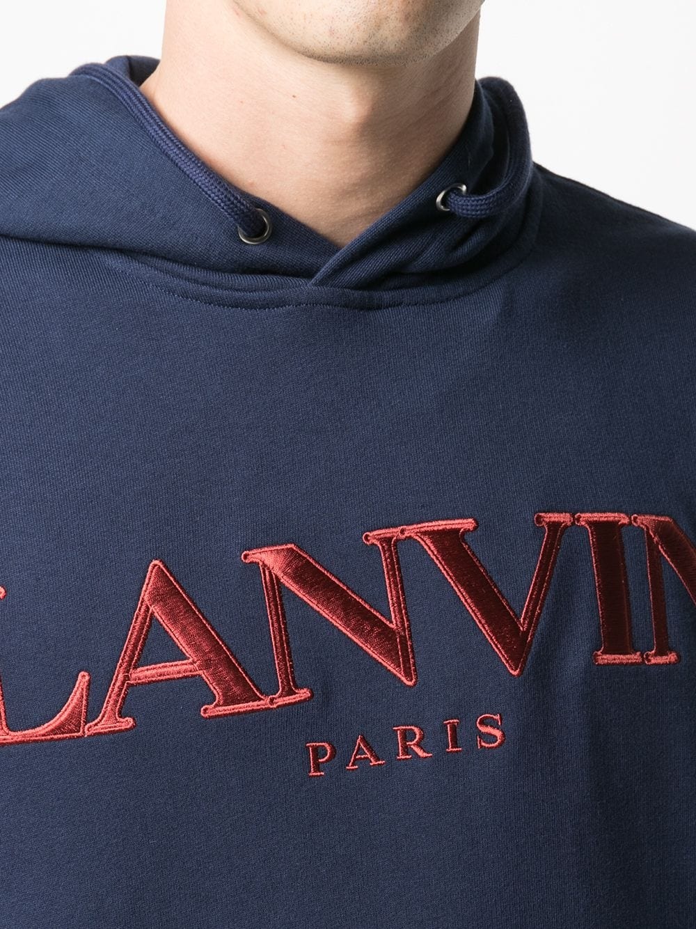 embroidered logo hoodie - 5