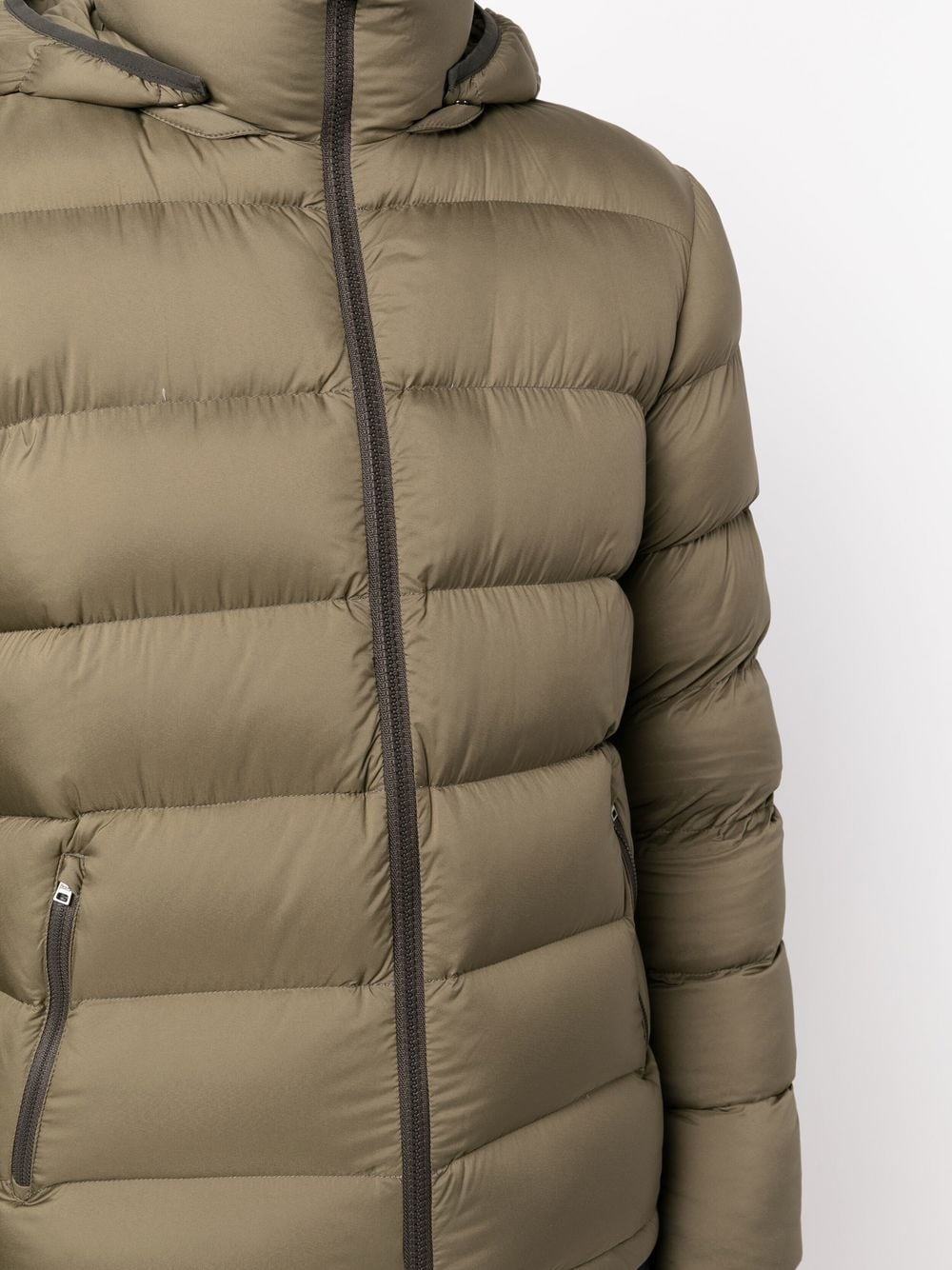 quilted zip-up hooded jacket - 5