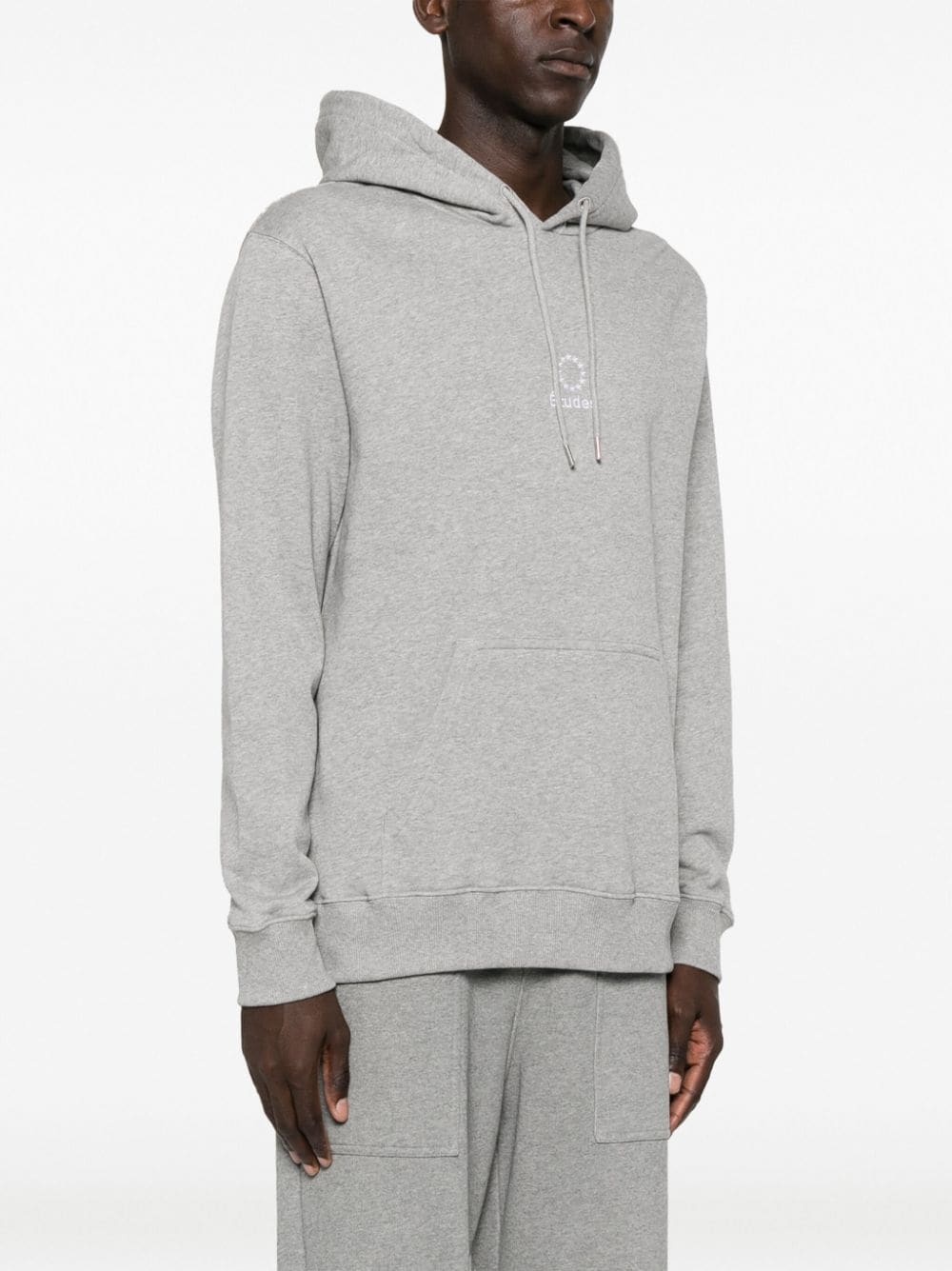 logo-embroidered organic cotton hoodie - 3
