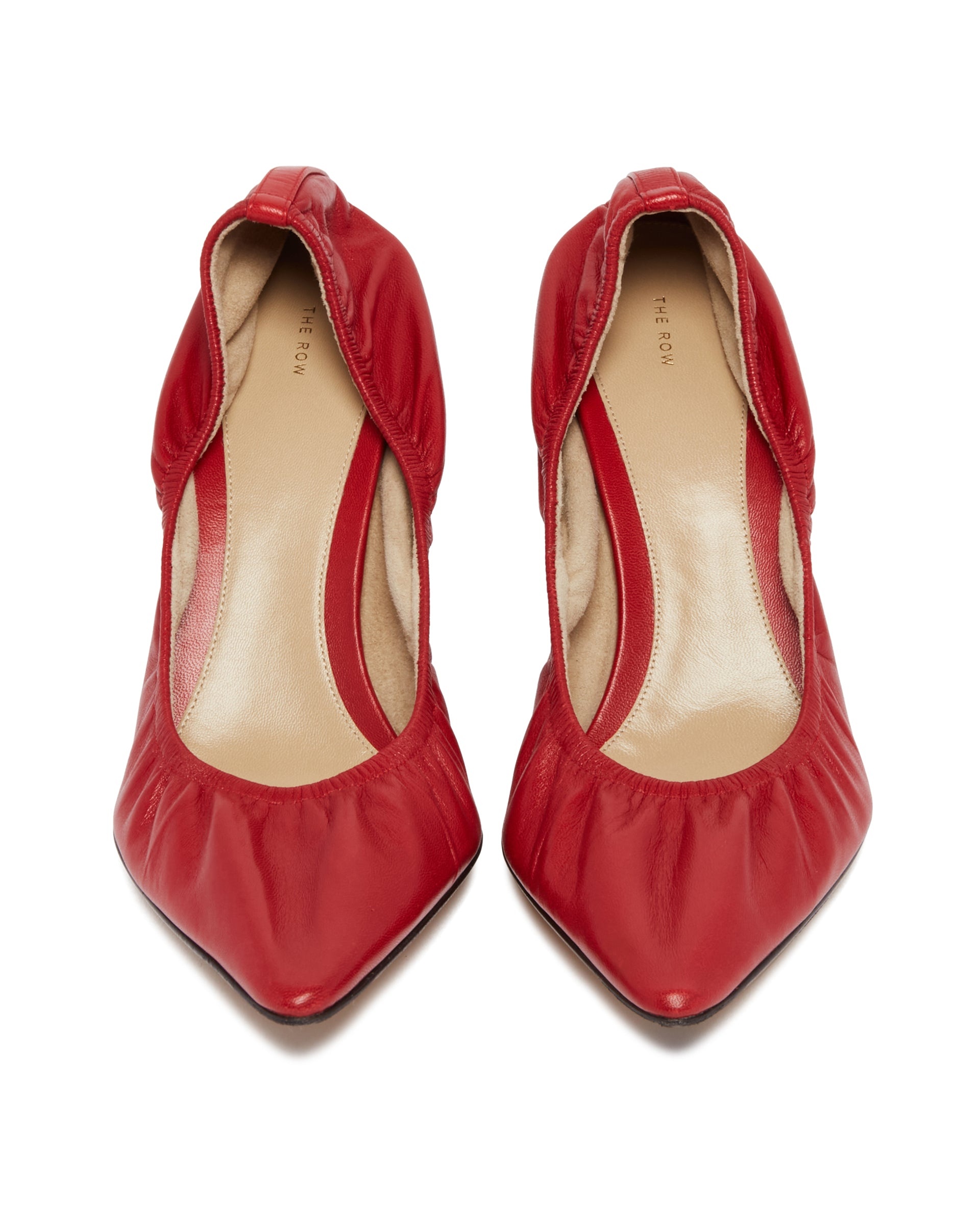 Red Liisa Leather Decollete - 4