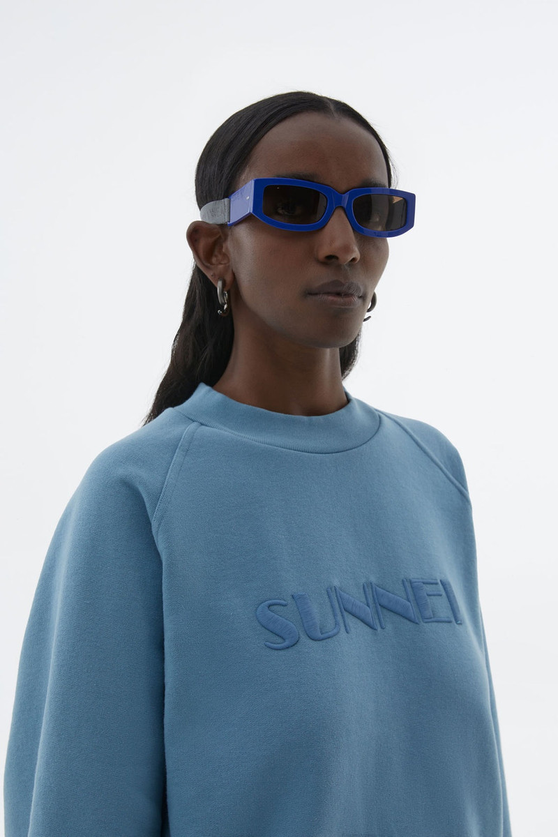 LIGHT BLUE SWEATSHIRT WITH EMBROIDERED LOGO 4