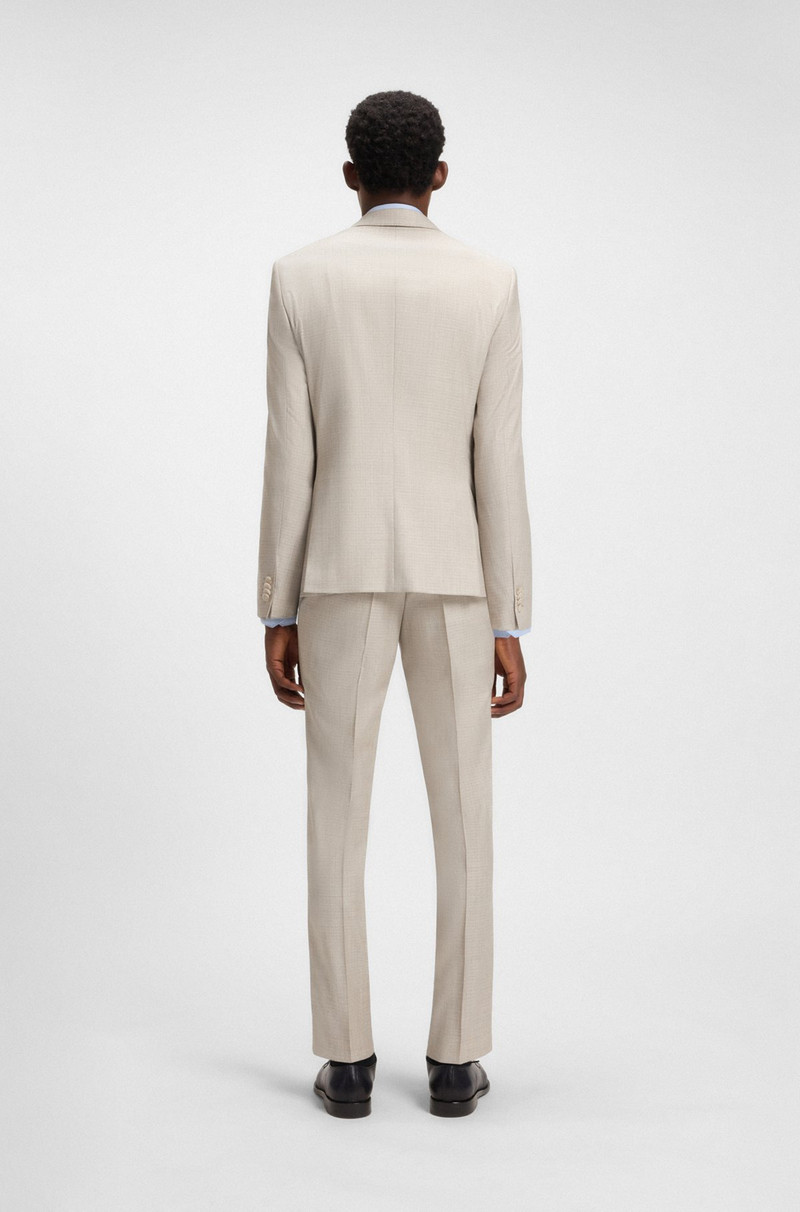 BOSS SLIM-FIT SUIT IN MICRO-PATTERNED VIRGIN WOOL outlook