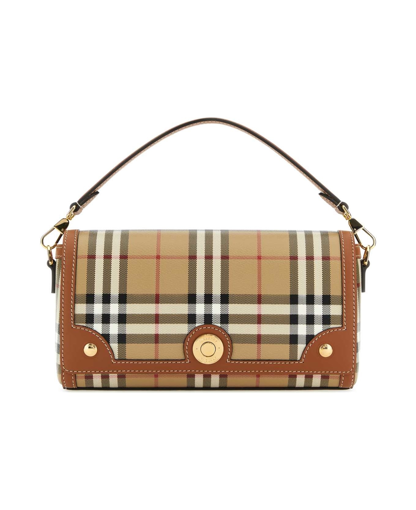 Printed Canvas And Leather Note Handbag - 1