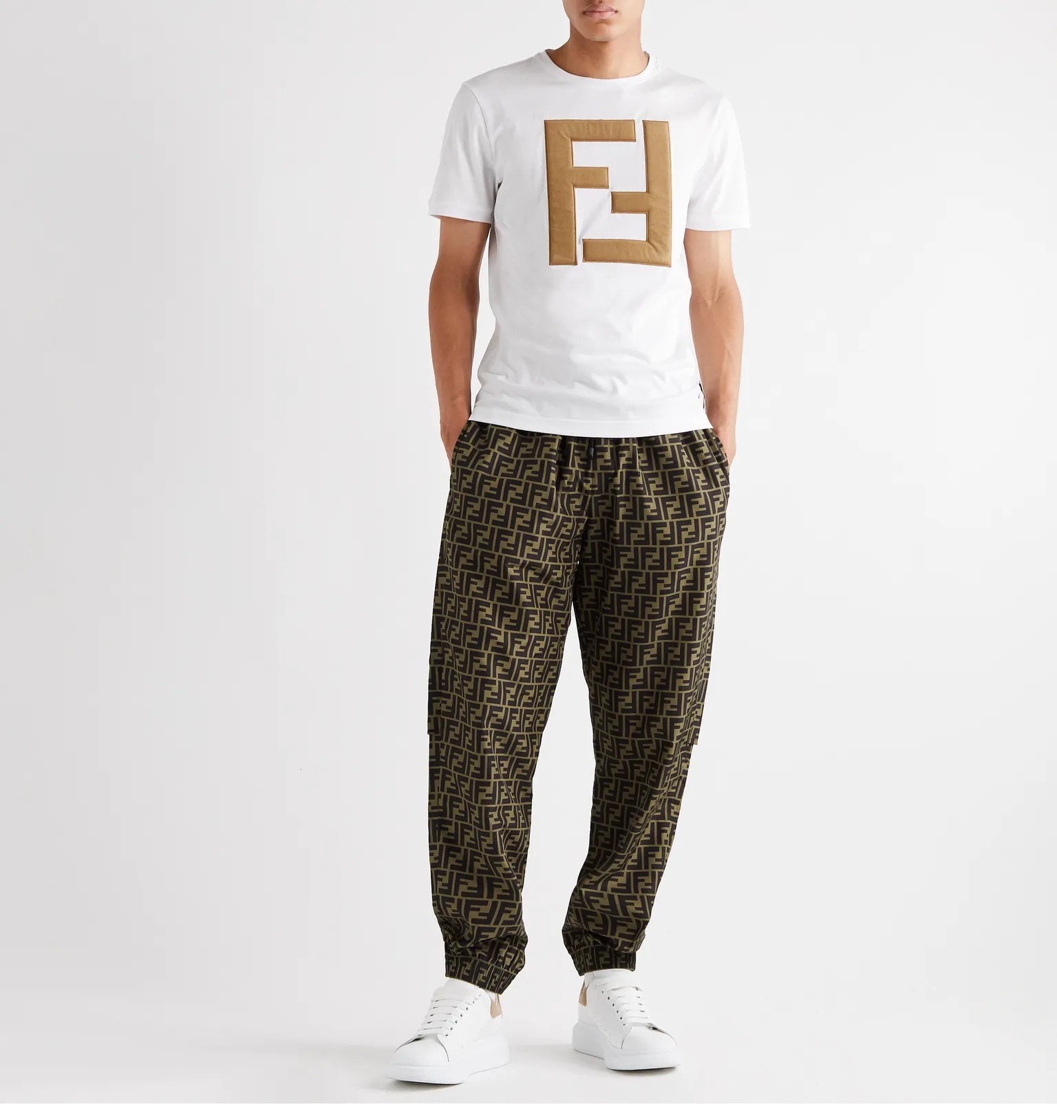 Logo-Print Tapered Shell Sweatpants - 2