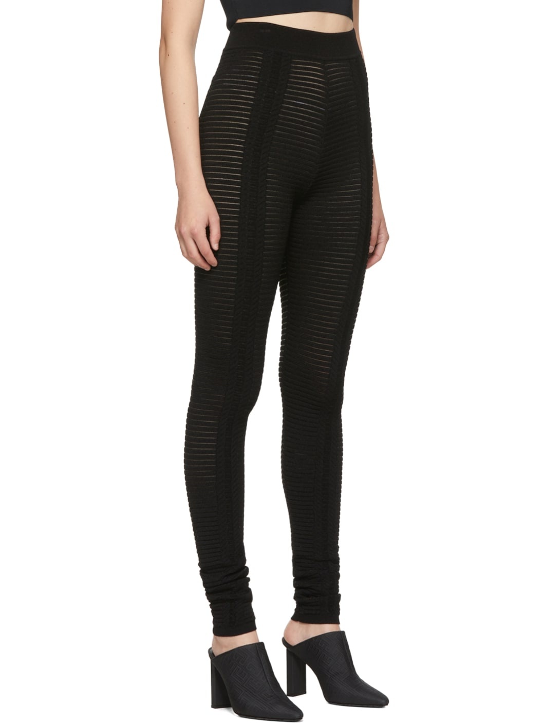 Black Viscose Leggings - 2