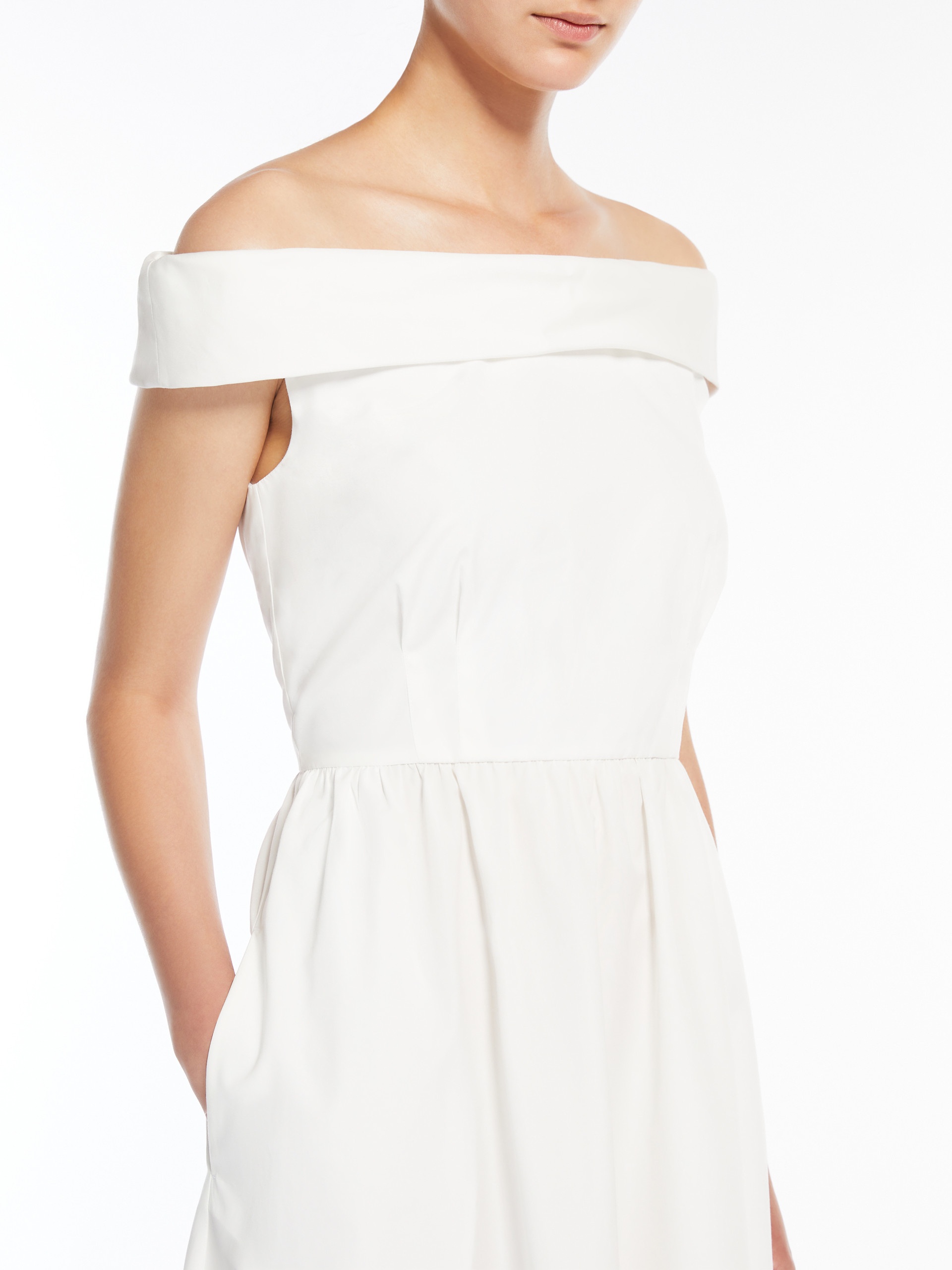 PROSIT Off-the-shoulder poplin dress - 5